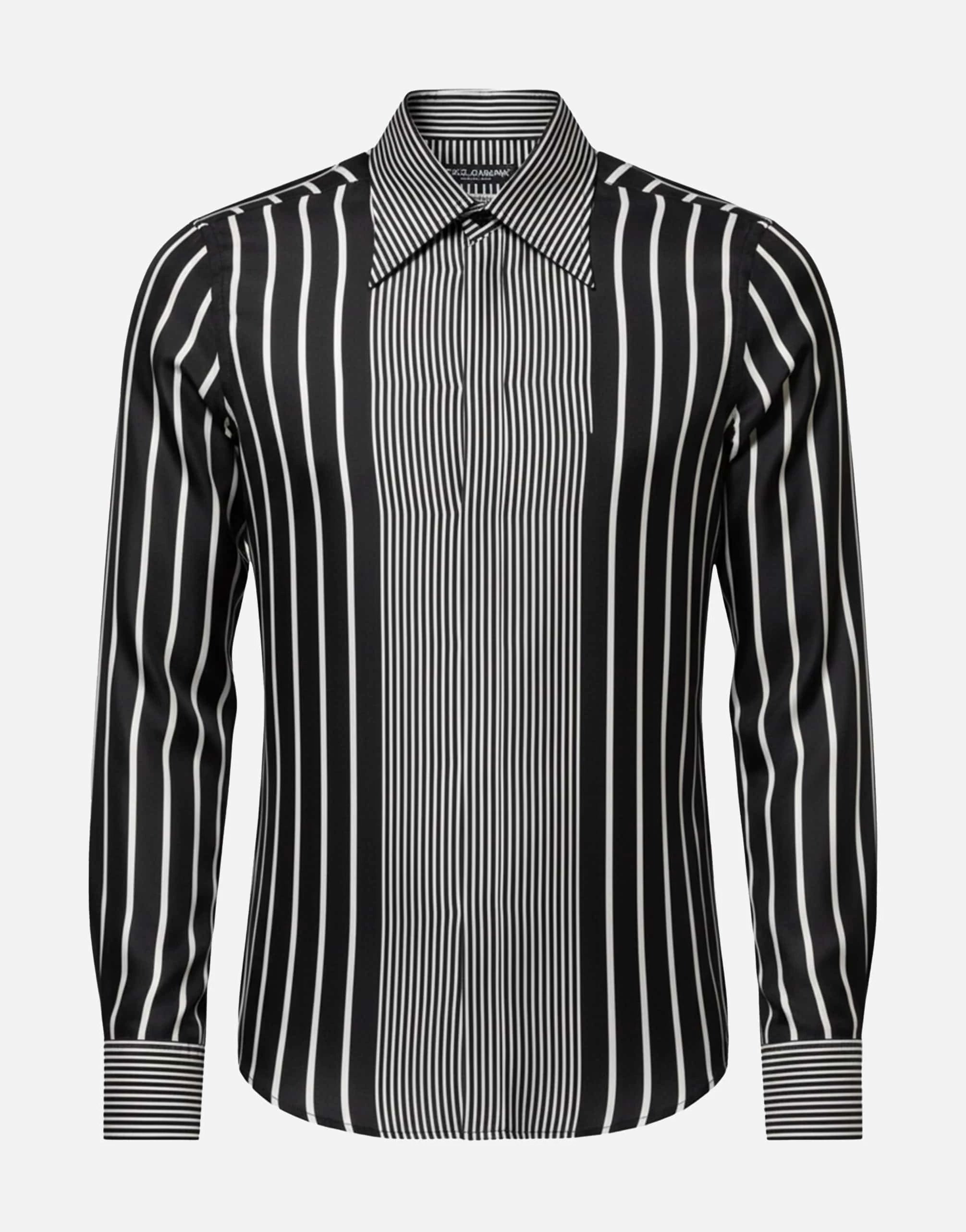Dolce & Gabbana Martini Striped Silk Shirt