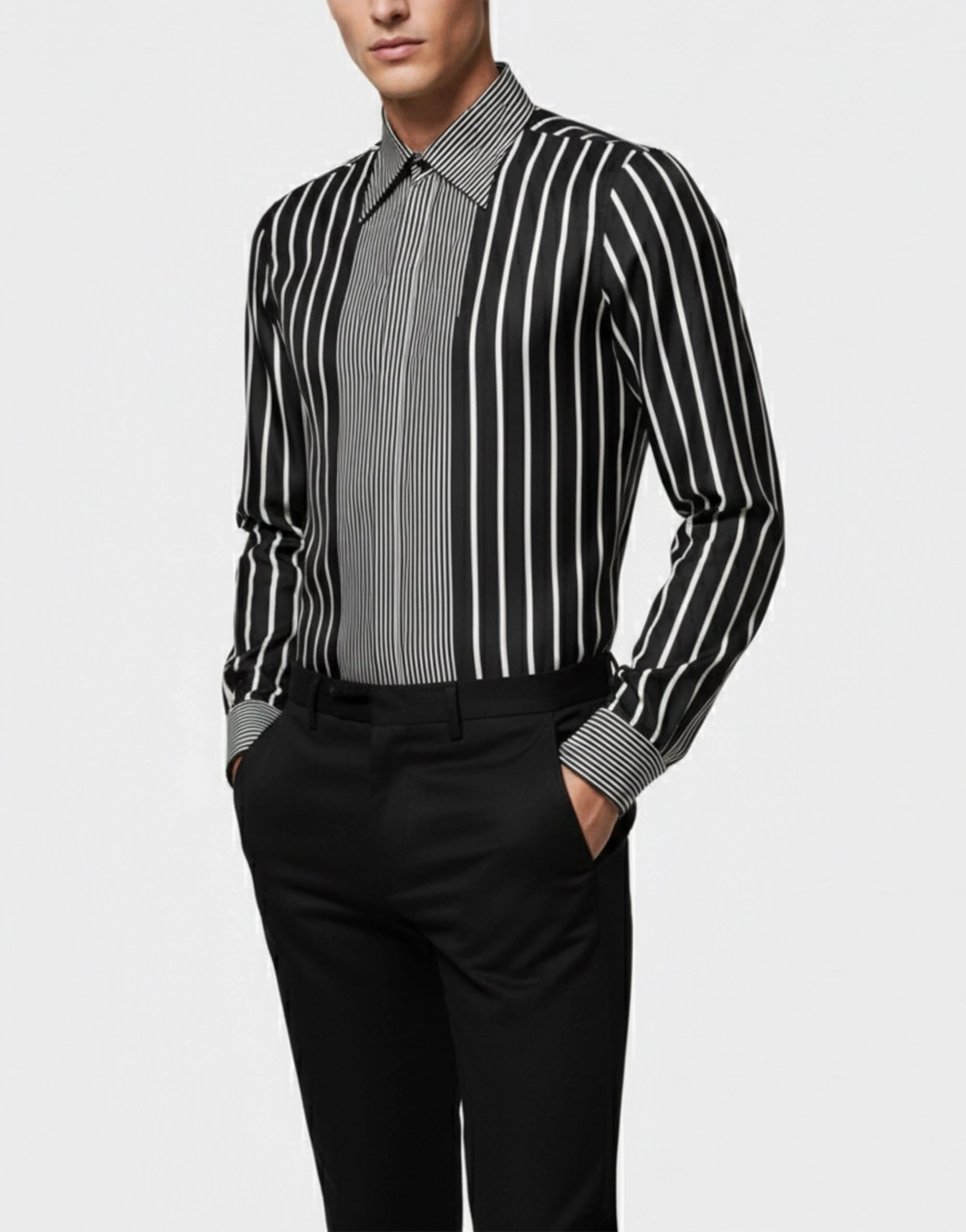 Dolce & Gabbana Martini Striped Silk Shirt