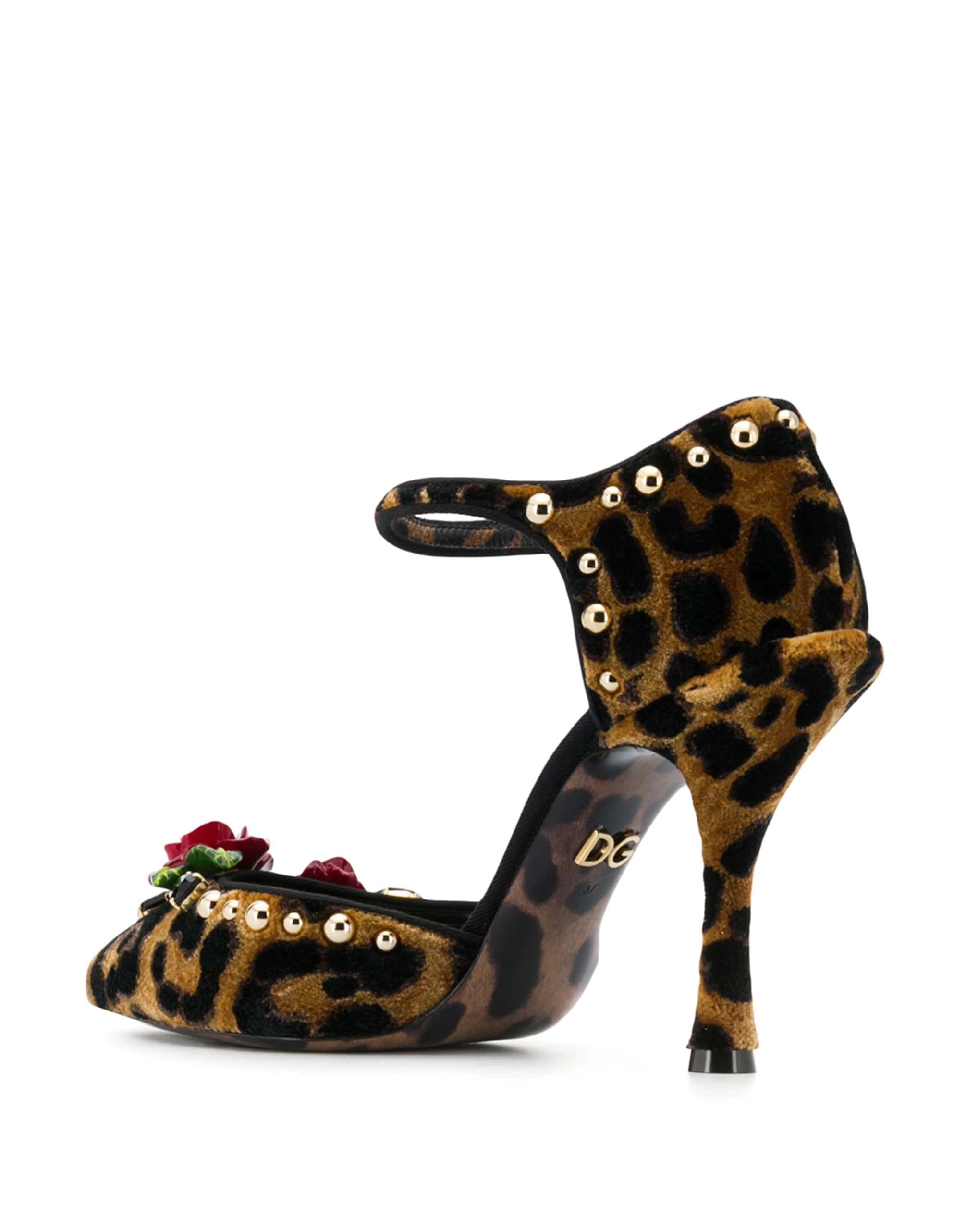 Dolce & Gabbana Mary Jane Leopard Print Pumps