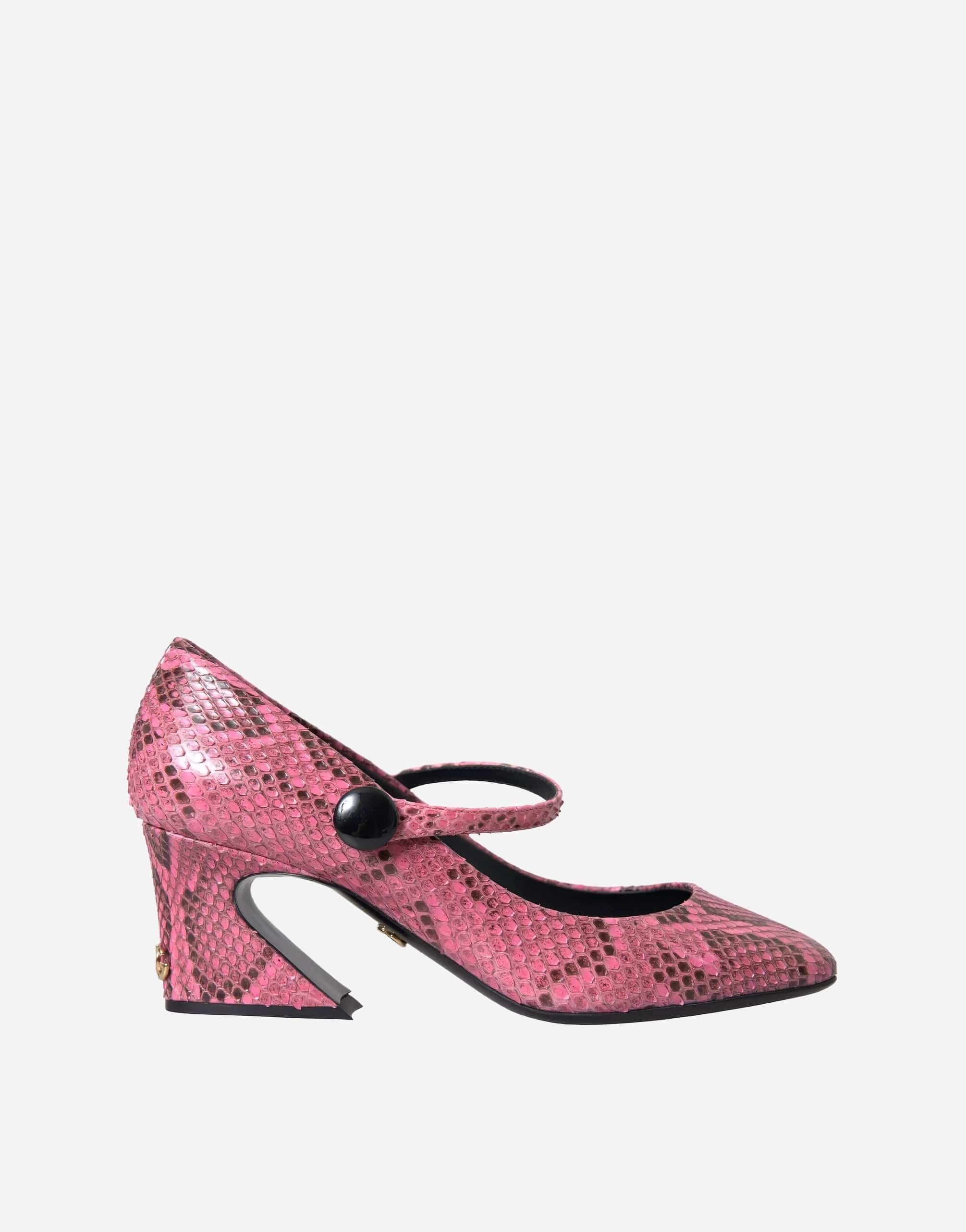 Dolce & Gabbana Mary Jane Pumps With Python Leather