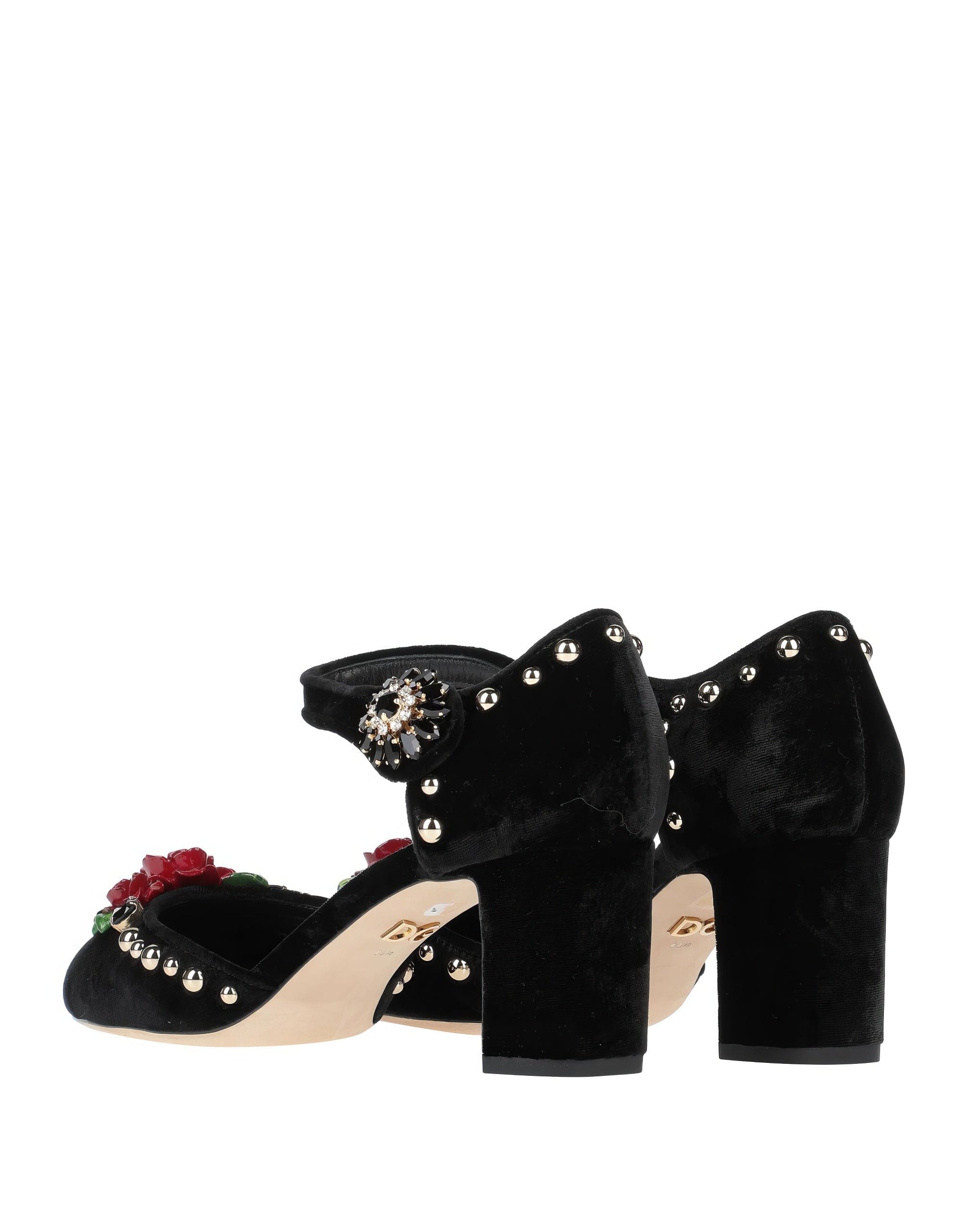 Dolce & Gabbana Mary Jane Velvet Pumps