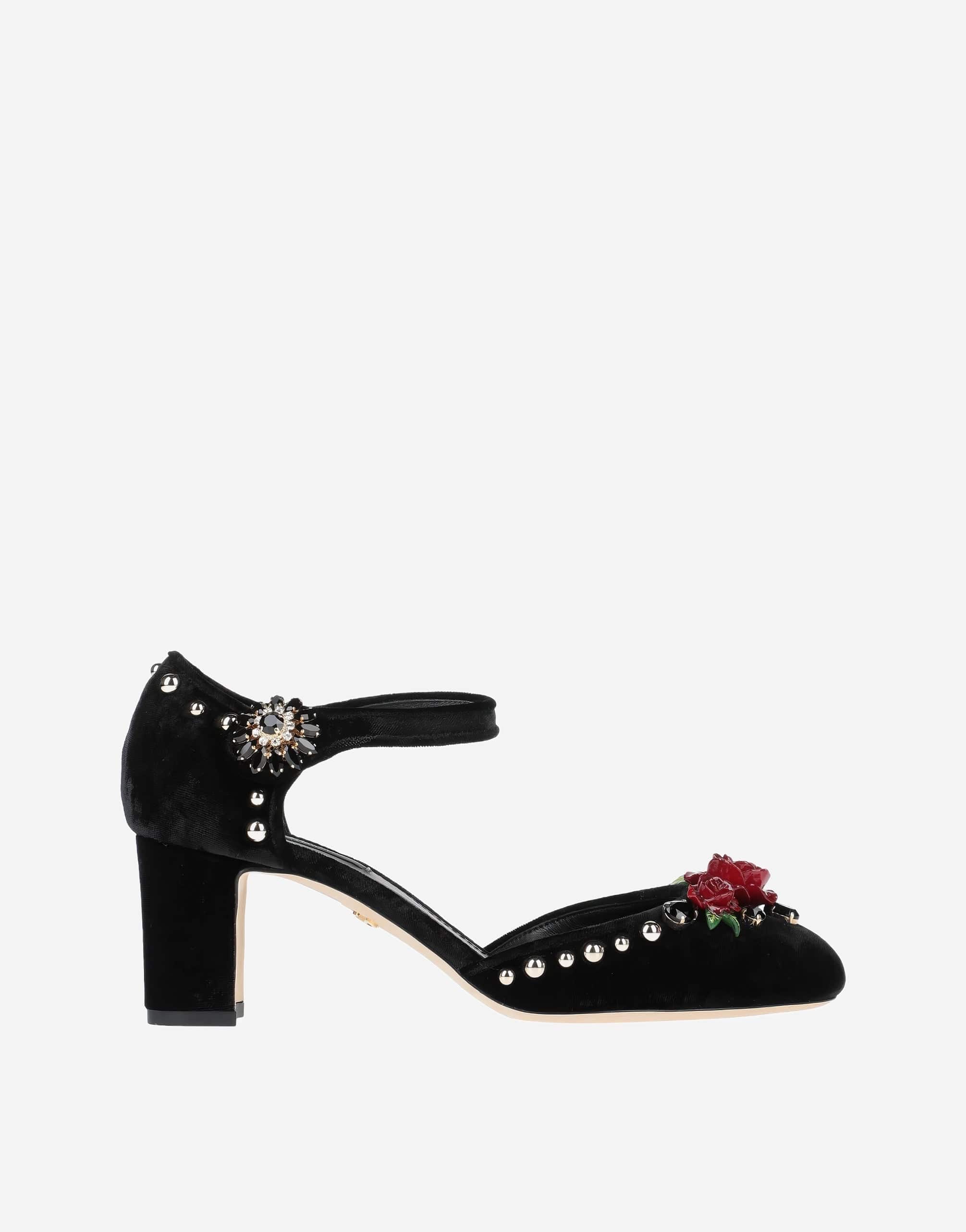 Dolce & Gabbana Mary Jane Velvet Pumps