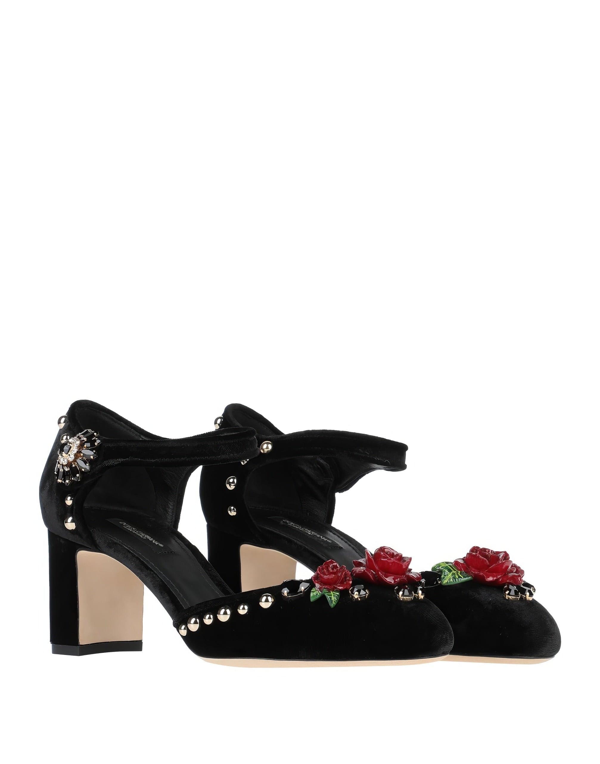 Dolce & Gabbana Mary Jane Velvet Pumps