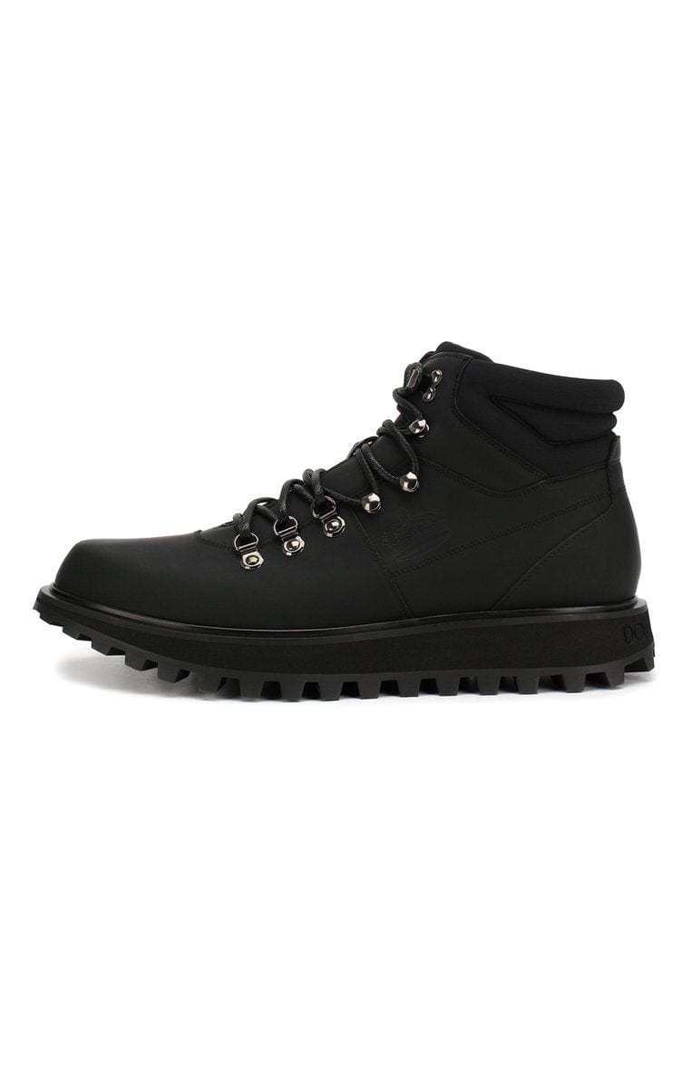 Dolce & Gabbana Matte Leather Hiking Ankle Boots