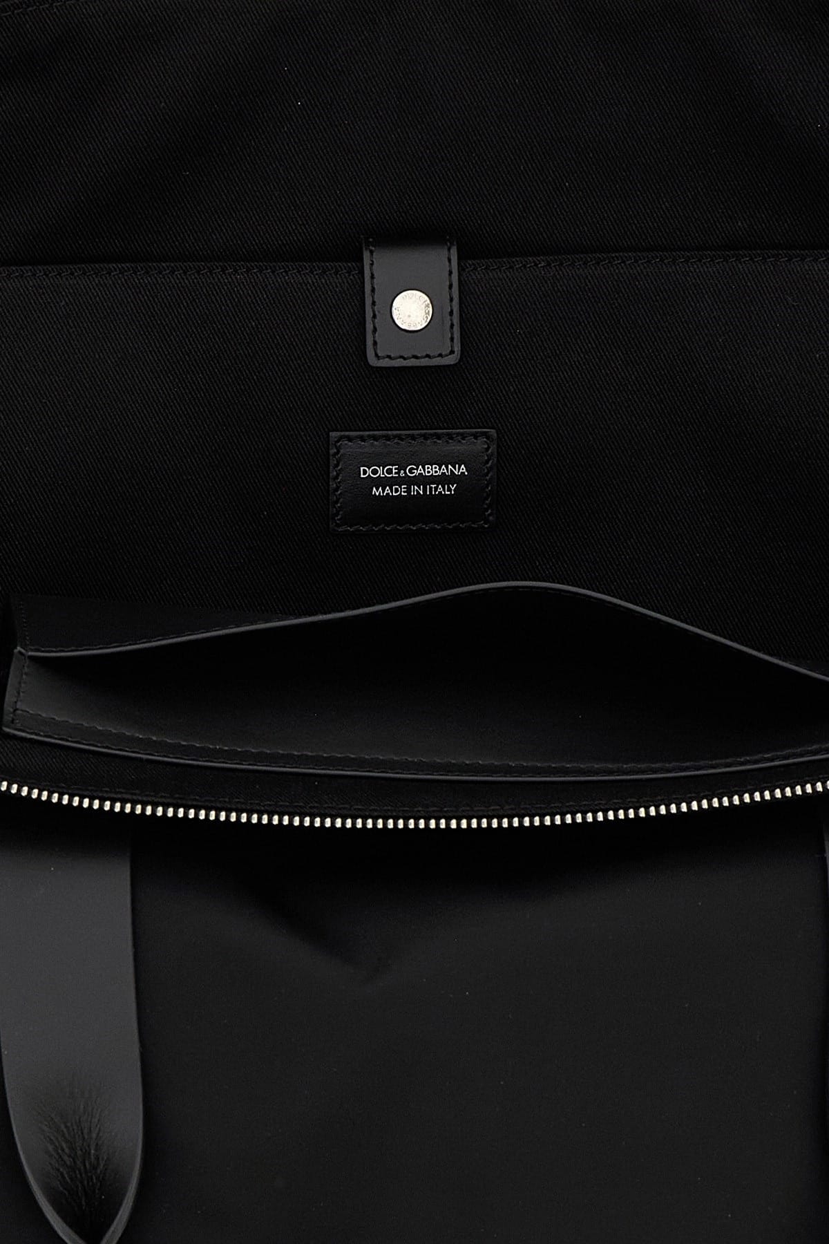 Dolce & Gabbana Dolce & Gabbana Media Logo Patch Shopping Bag