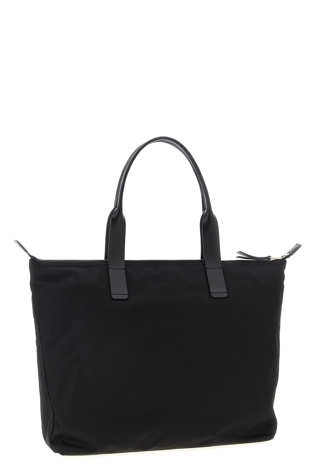 Dolce & Gabbana Dolce & Gabbana Media Logo Patch Shopping Bag