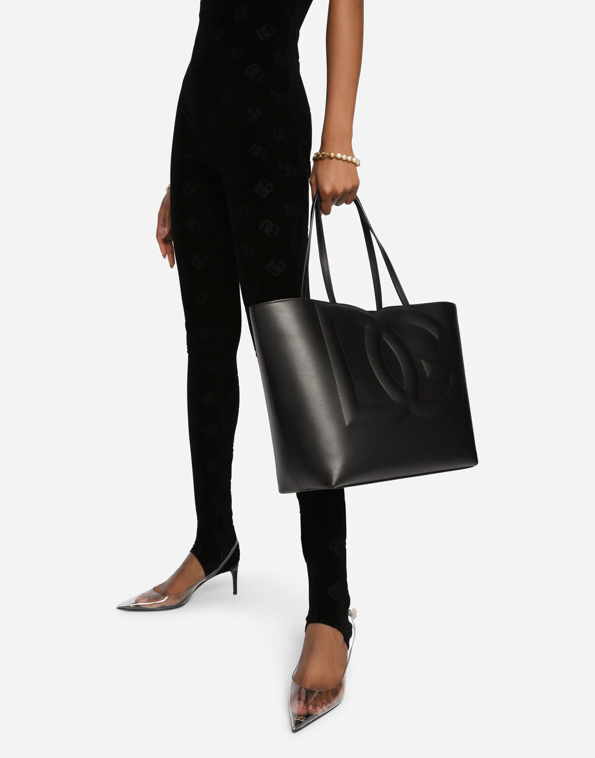 Dolce & Gabbana Medium Calfskin DG Logo Tote