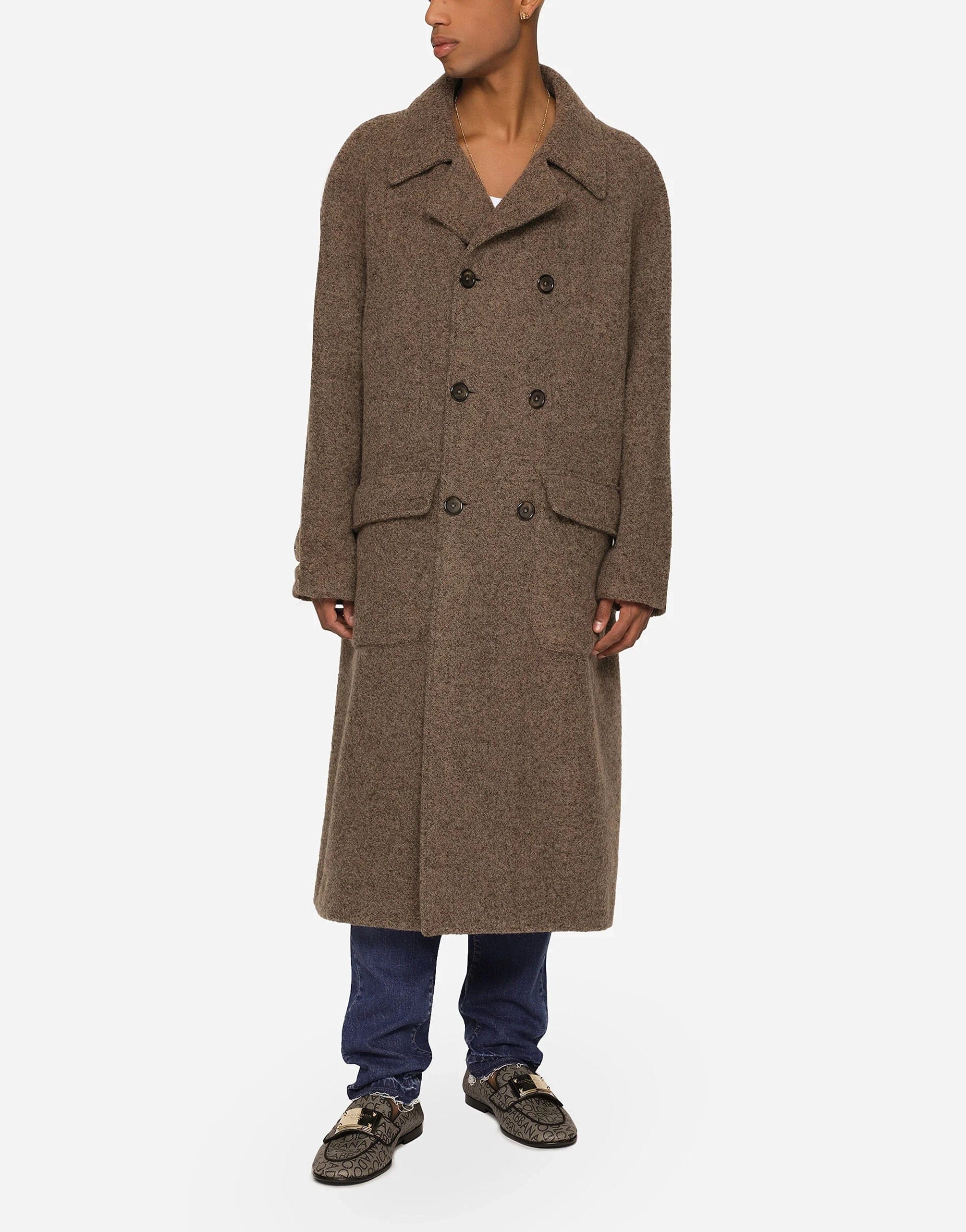 Dolce & Gabbana Mélange Alpaca Wool Coat