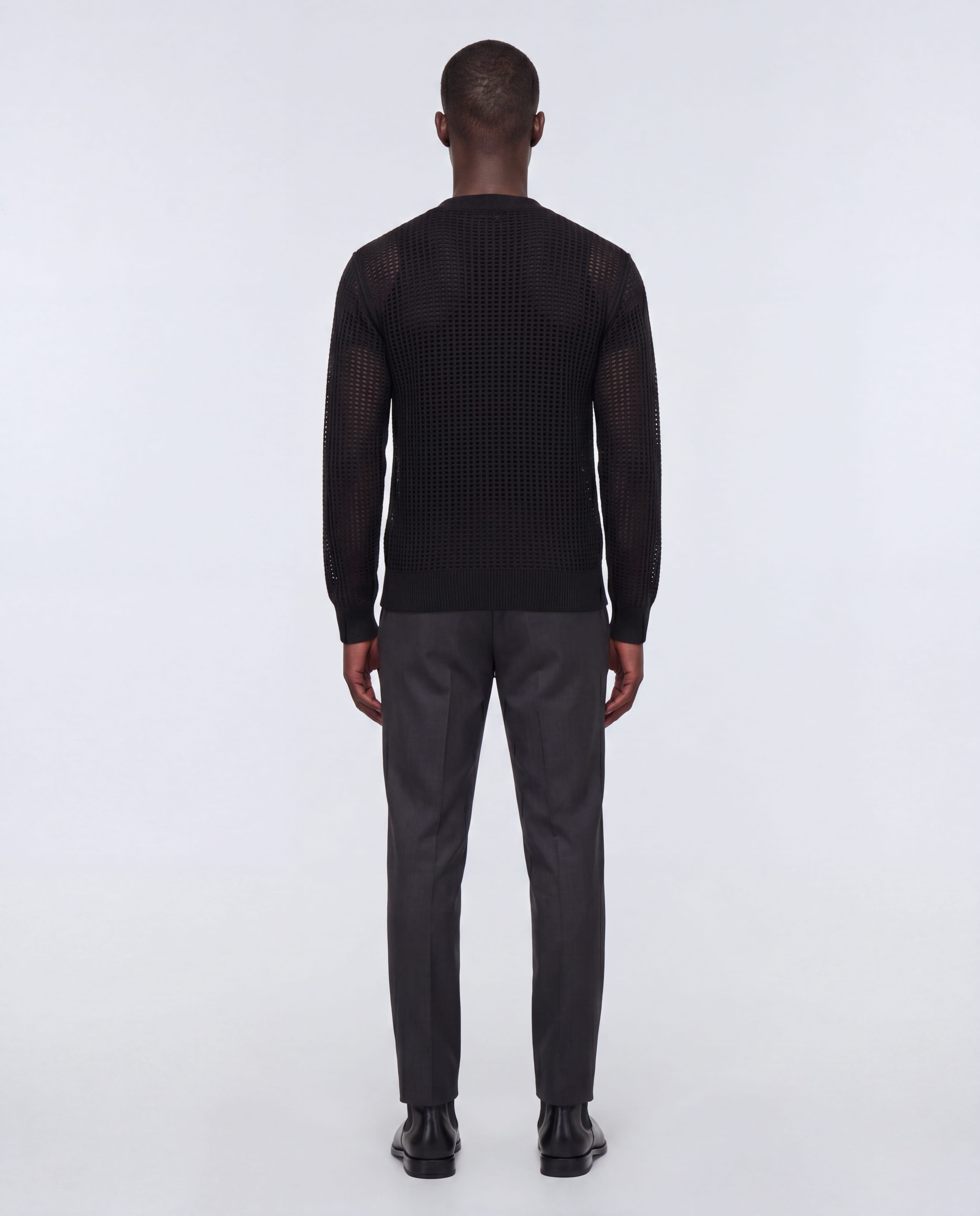 Dolce & Gabbana Mesh Knit V-Neck Sweater