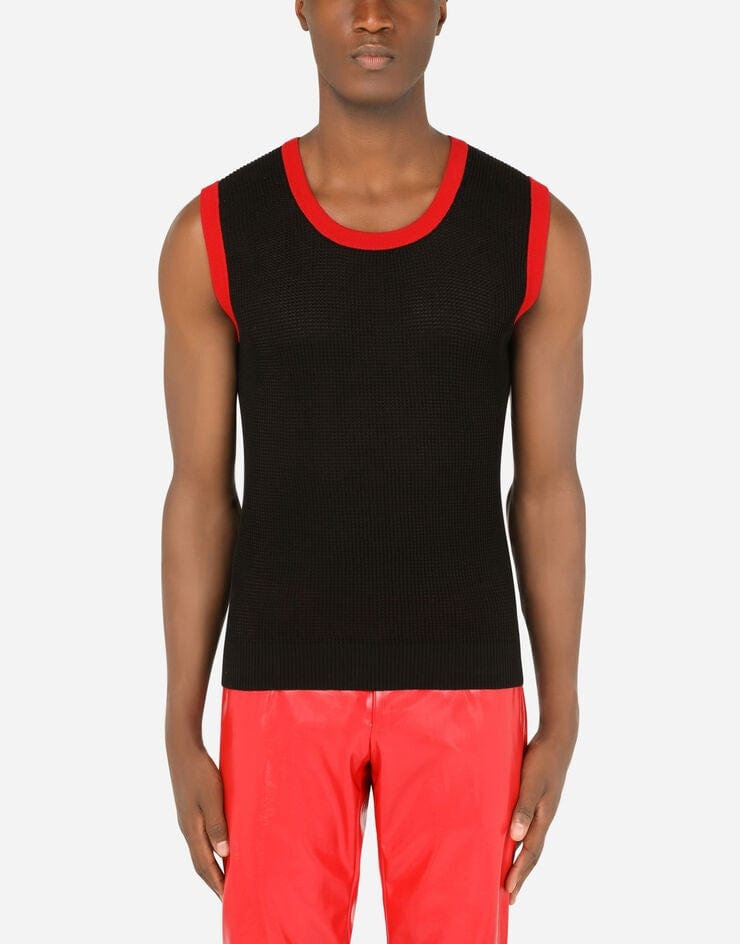 Dolce & Gabbana Mesh Patch Detailing Vests