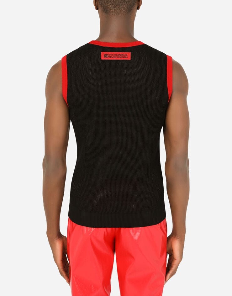 Dolce & Gabbana Mesh Patch Detailing Vests