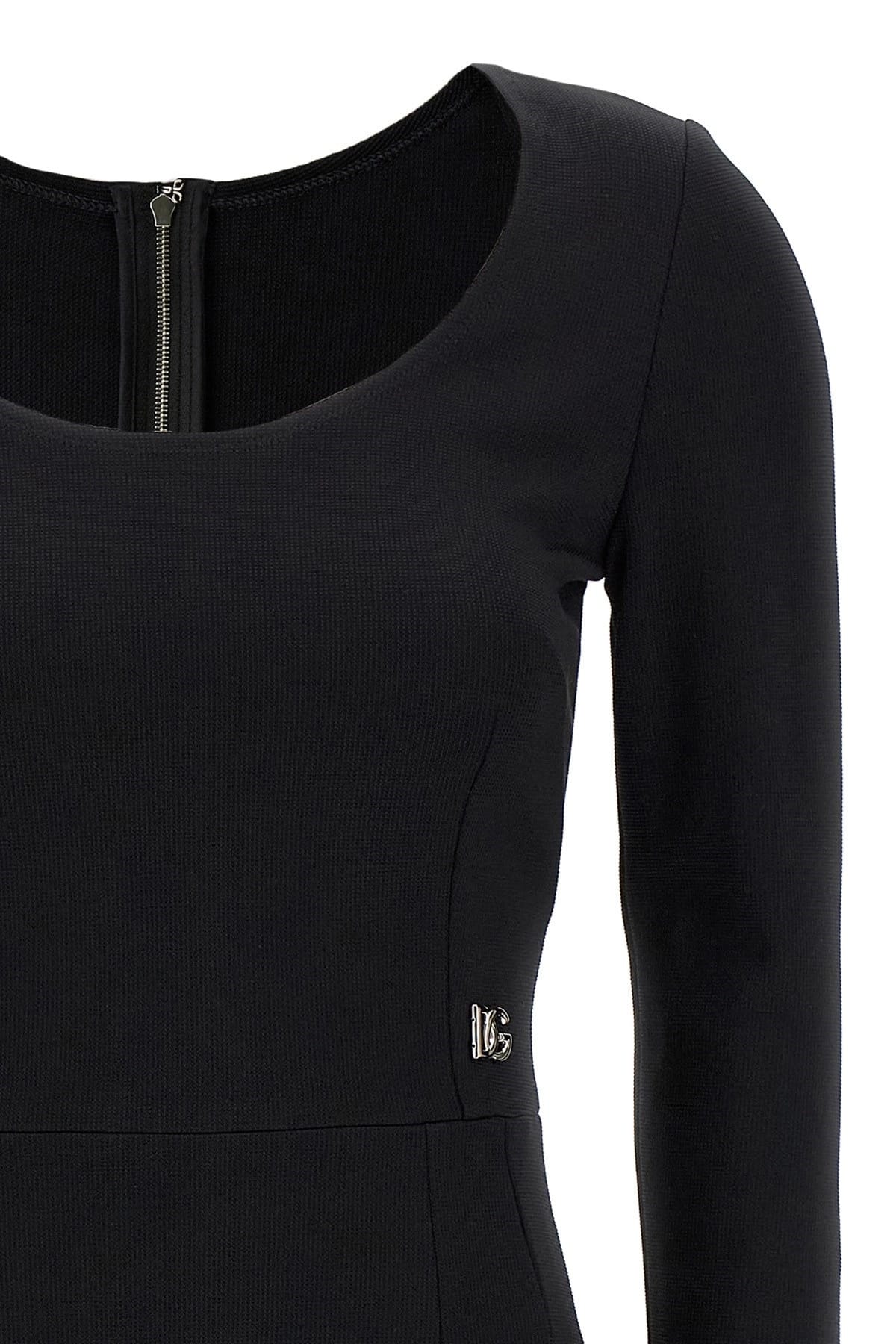 Dolce & Gabbana Dolce & Gabbana Metal Logo Midi Dress
