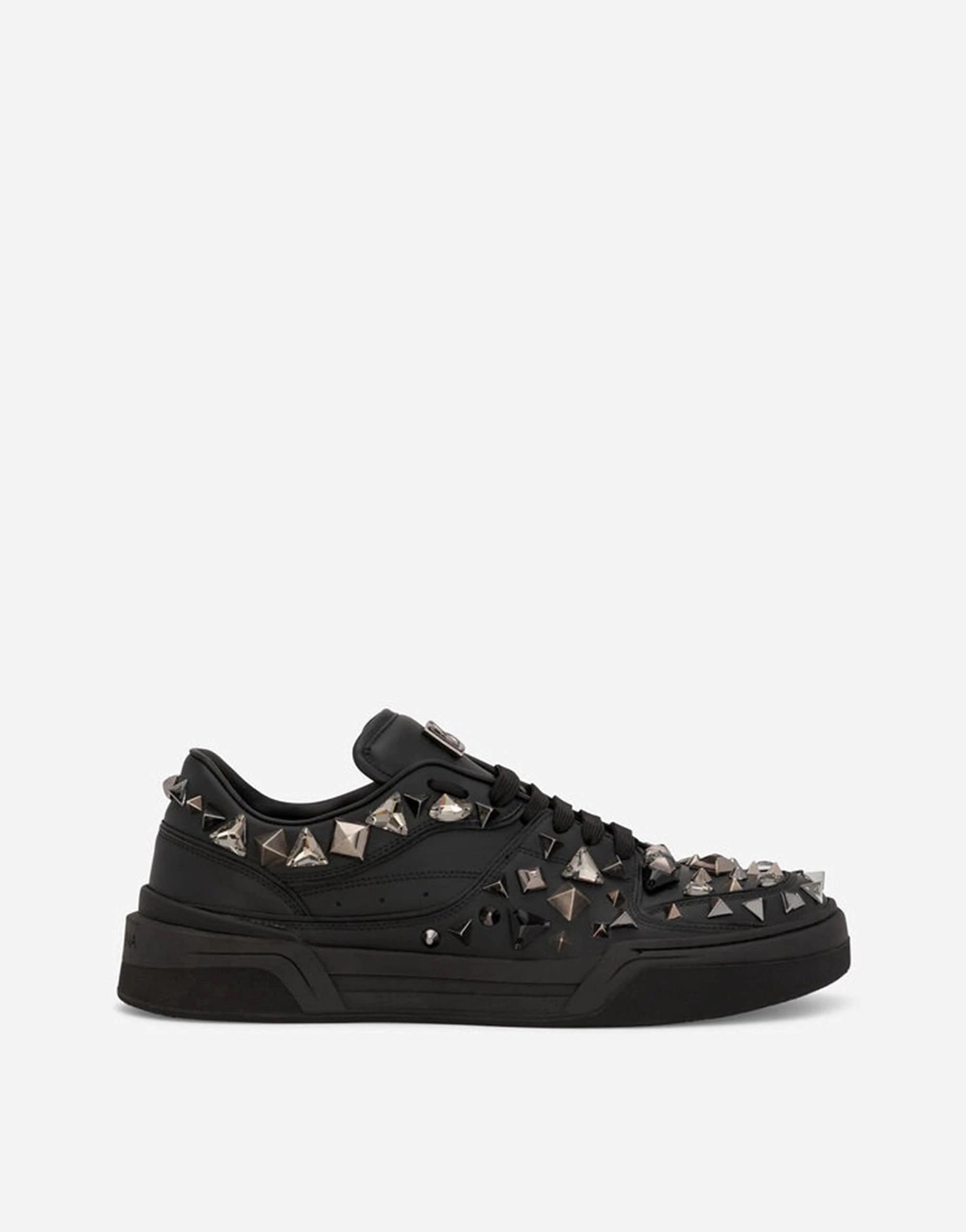 Dolce & Gabbana Metal-Studded New Roma Sneakers