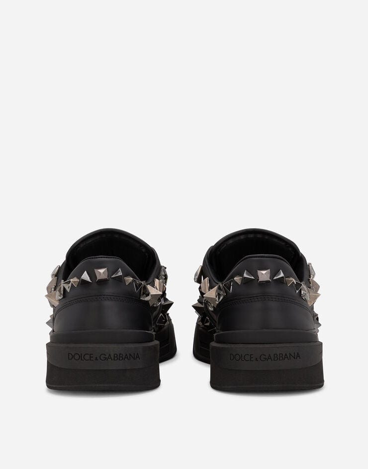 Dolce & Gabbana Metal-Studded New Roma Sneakers