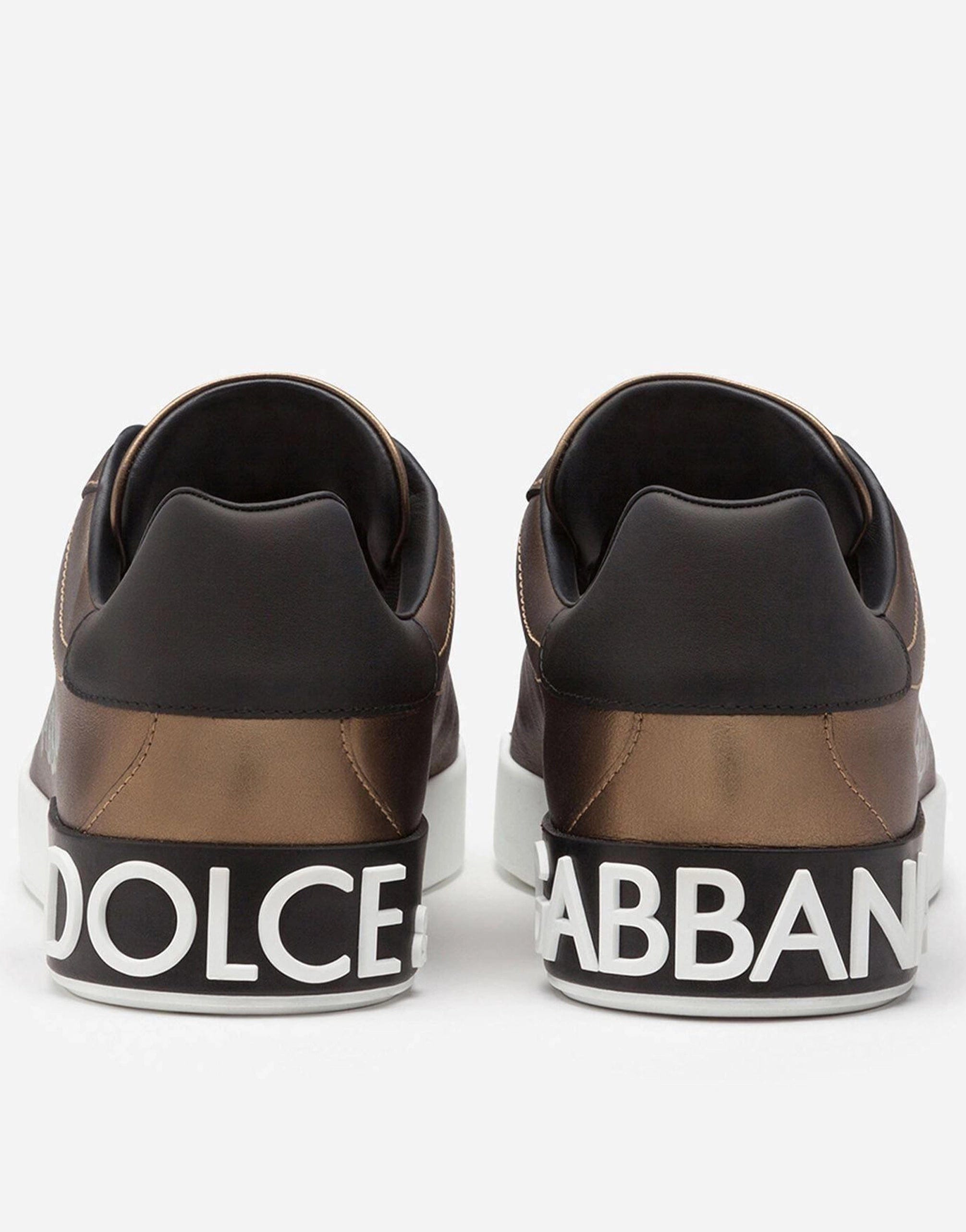 Dolce & Gabbana Metallic Calfskin Nappa Portofino Sneakers