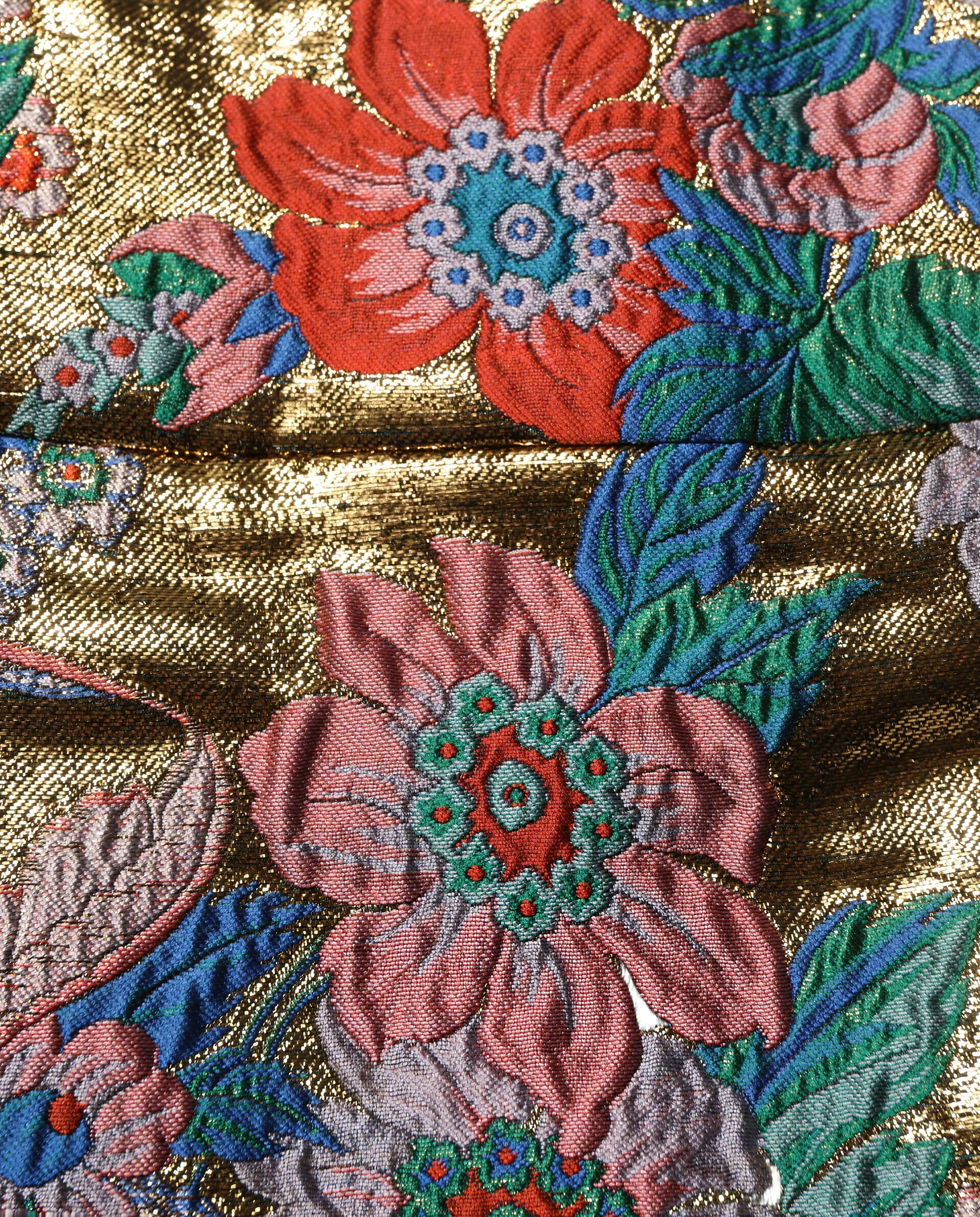 Dolce & Gabbana Dolce & Gabbana Metallic Floral Brocade Mini Skirt