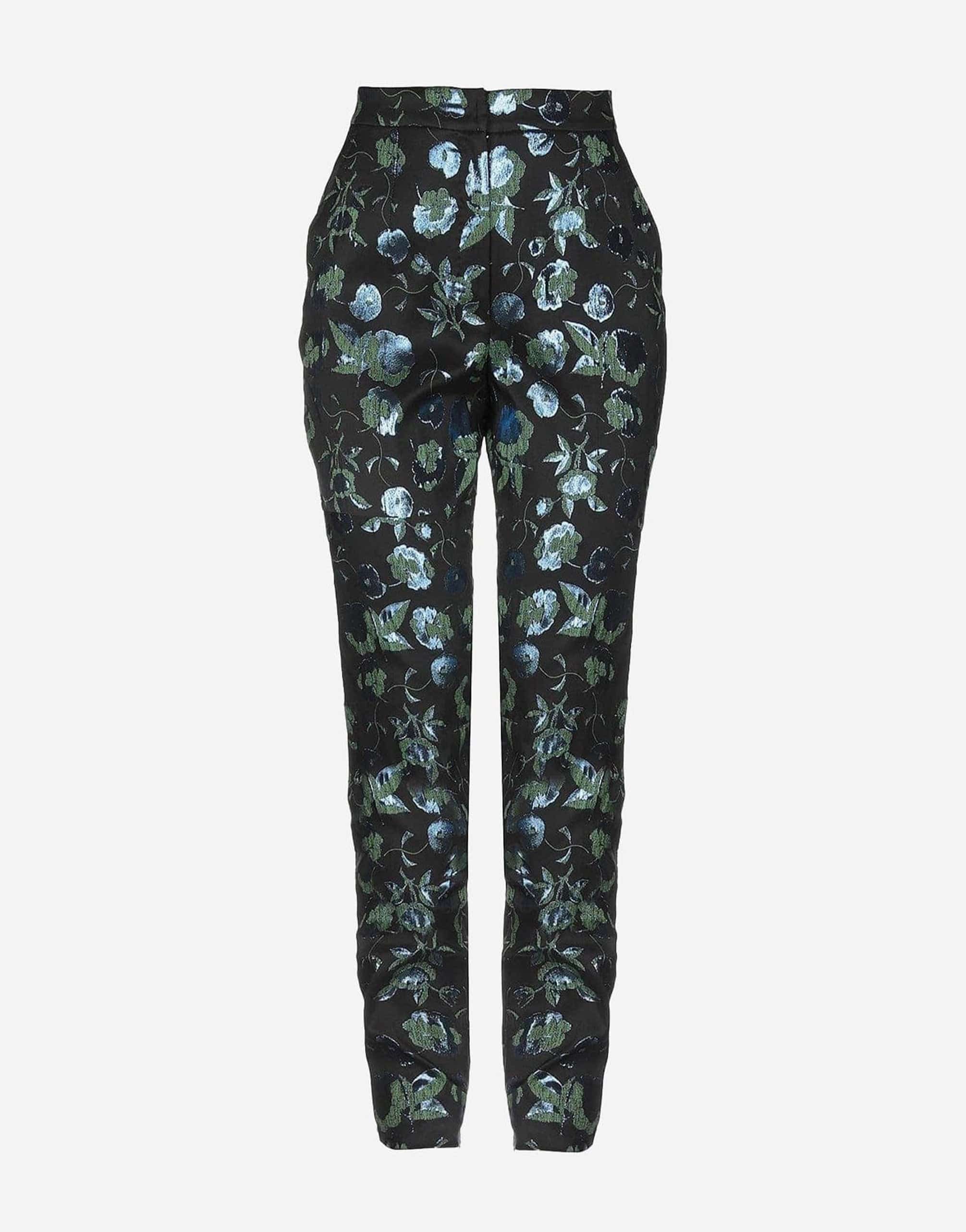Dolce & Gabbana Metallic Floral Jacquard Trousers