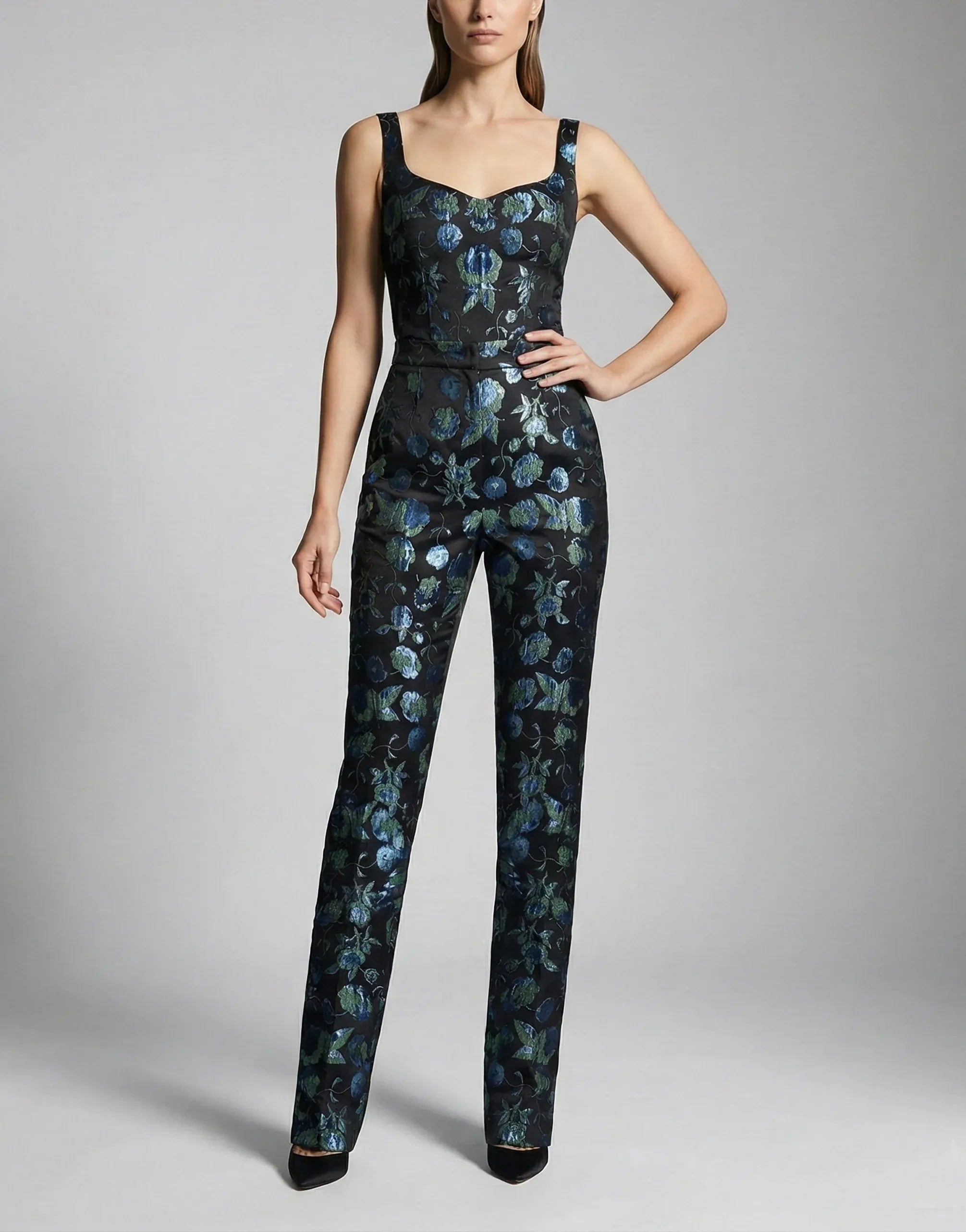 Dolce & Gabbana Metallic Floral Jacquard Trousers