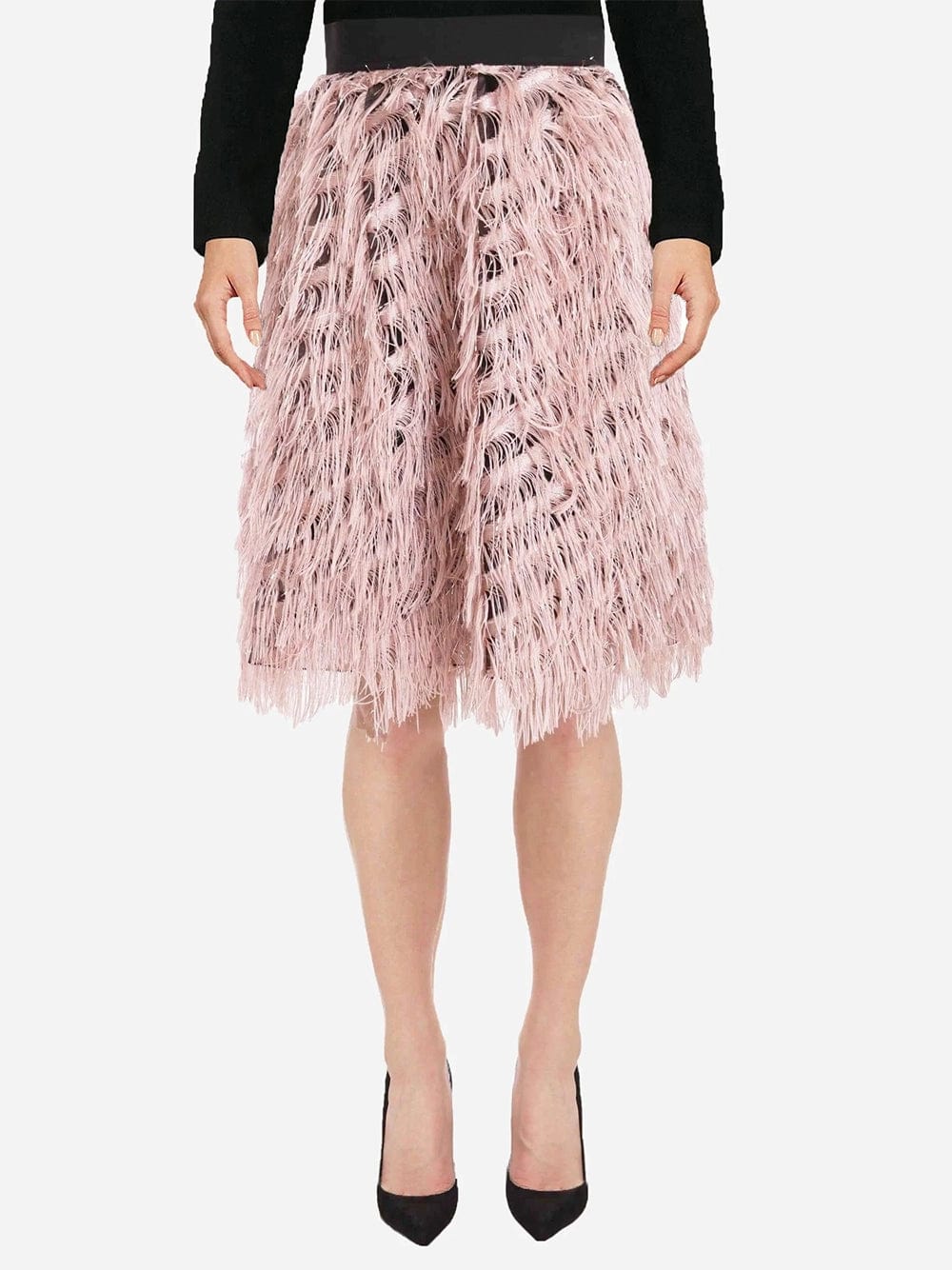 Dolce & Gabbana Metallic High-Waist Pencil Skirt