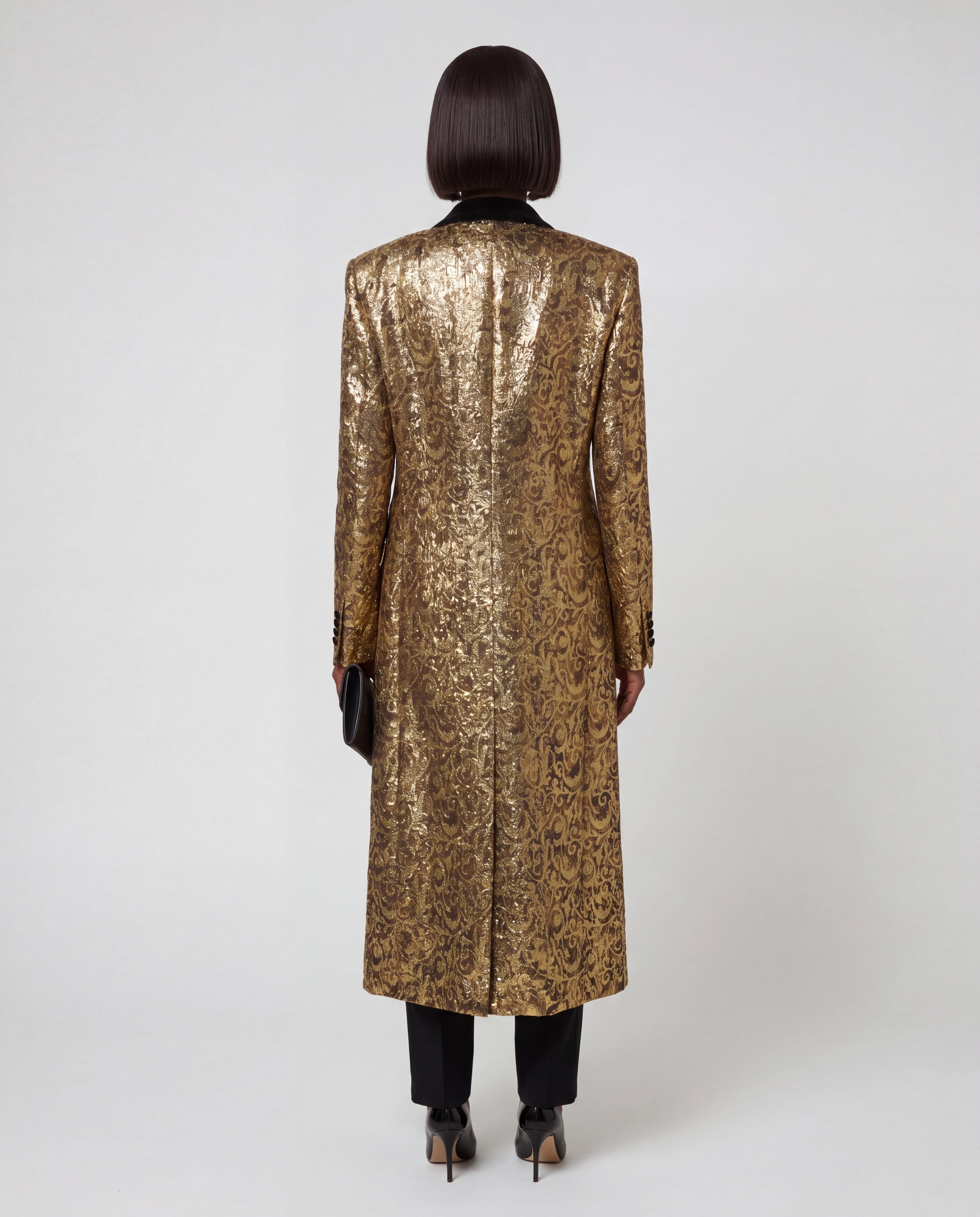 Dolce & Gabbana Dolce & Gabbana Metallic Jacquard Long Coat