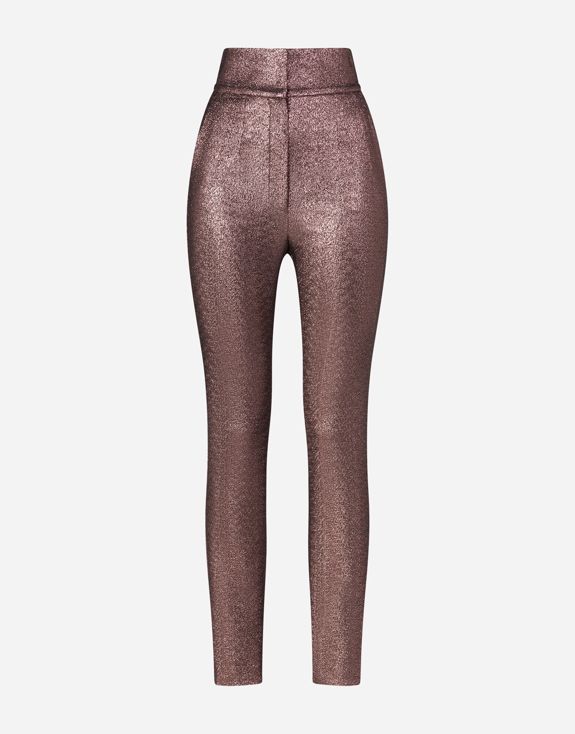 Dolce & Gabbana Metallic Lamé High-Waisted Trousers
