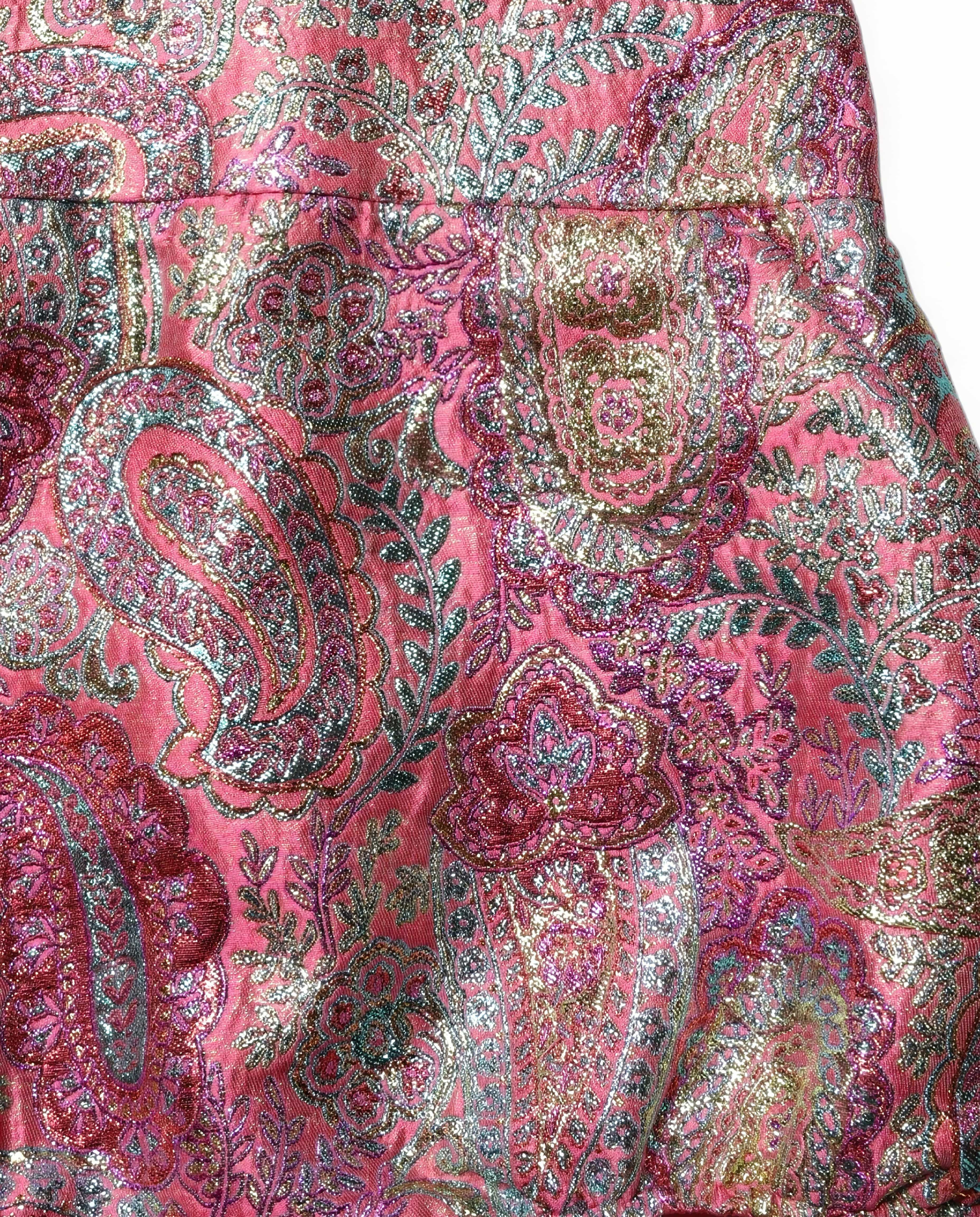 Dolce & Gabbana Dolce & Gabbana Metallic Paisley High-Waist Shorts