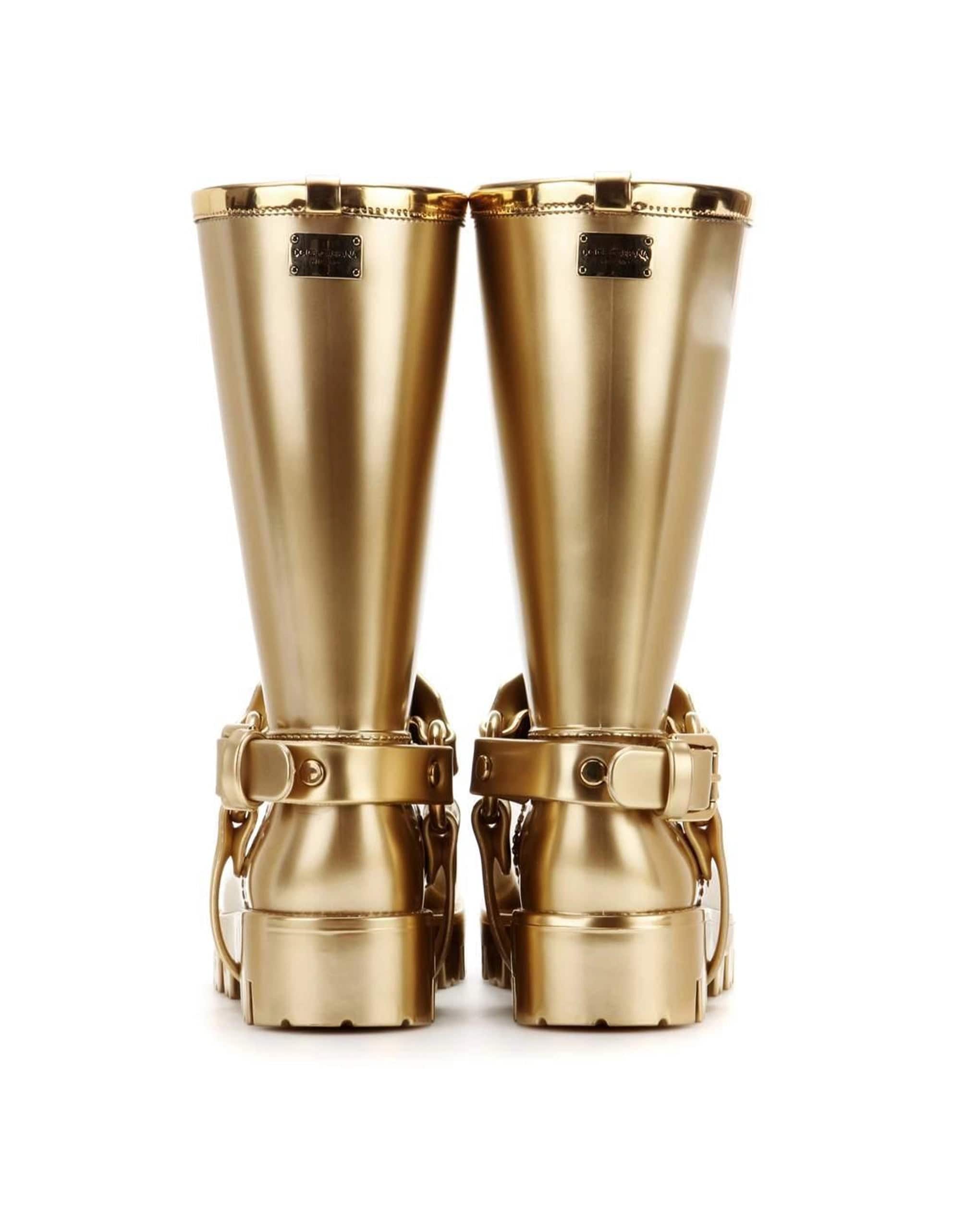 Dolce & Gabbana Metallic Rain Boots