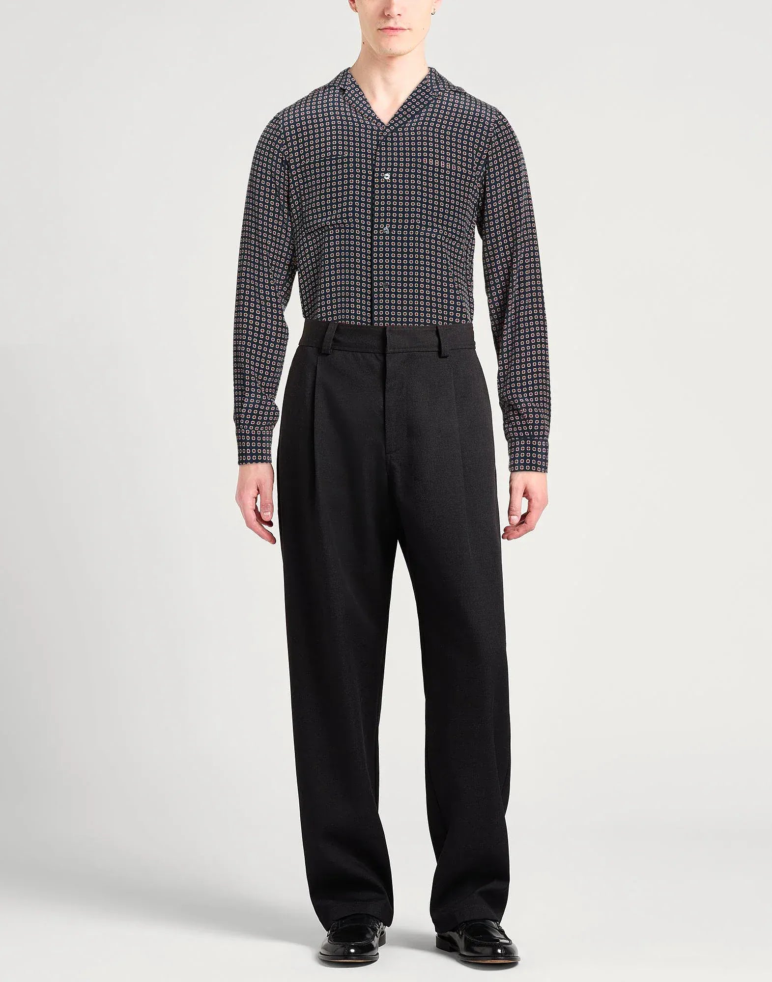 Dolce & Gabbana Micro-Geometric Print Long Sleeve Shirt