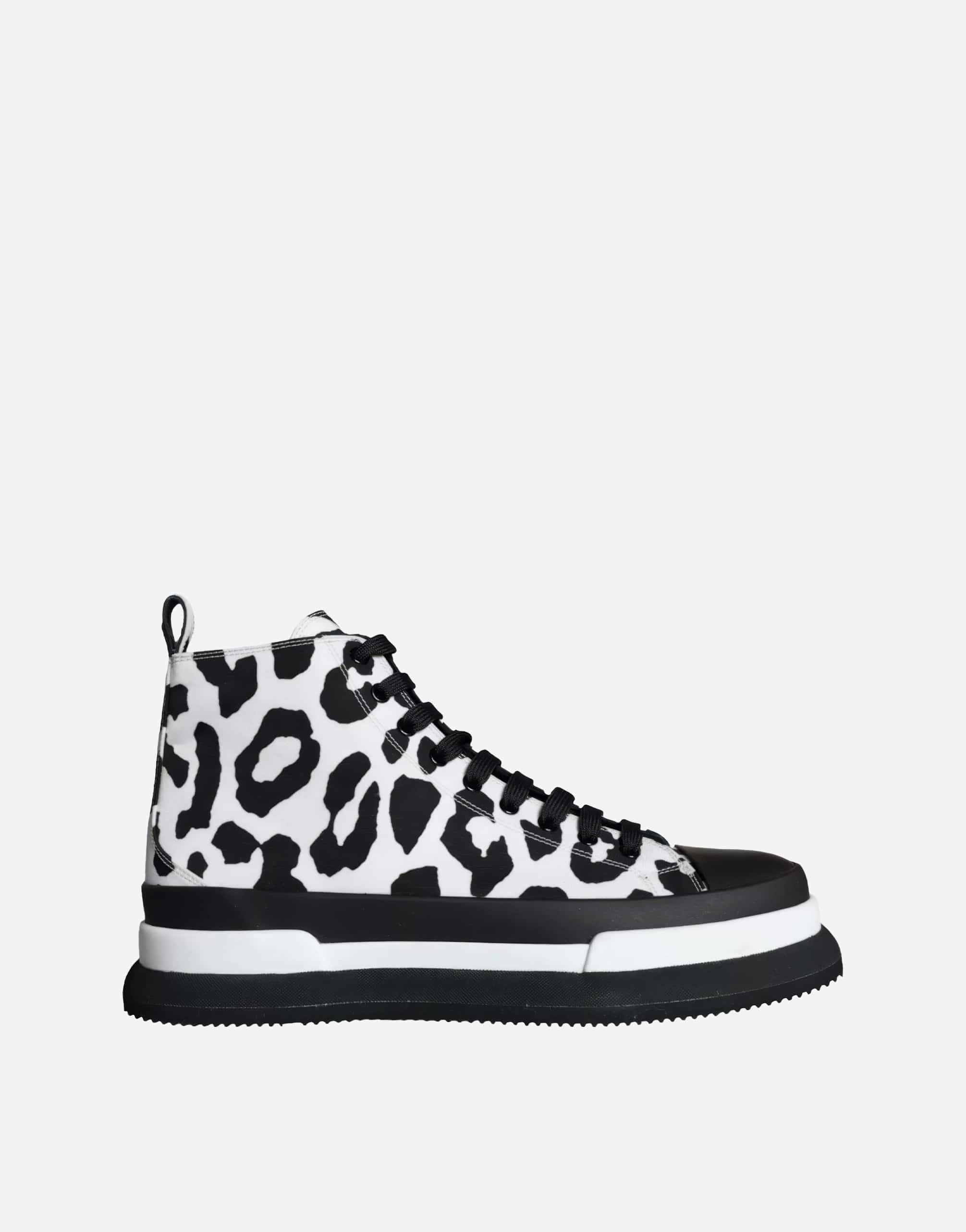 Dolce & Gabbana Mid-Top Leopard-Print Sneakers