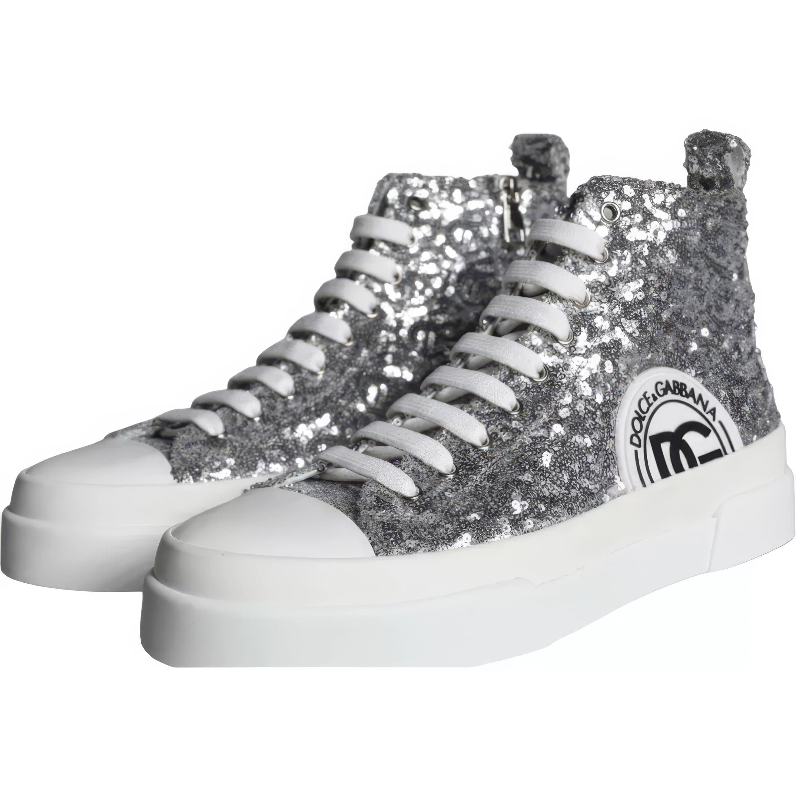 Dolce & Gabbana Mid-Top Sequined Portofino Sneakers