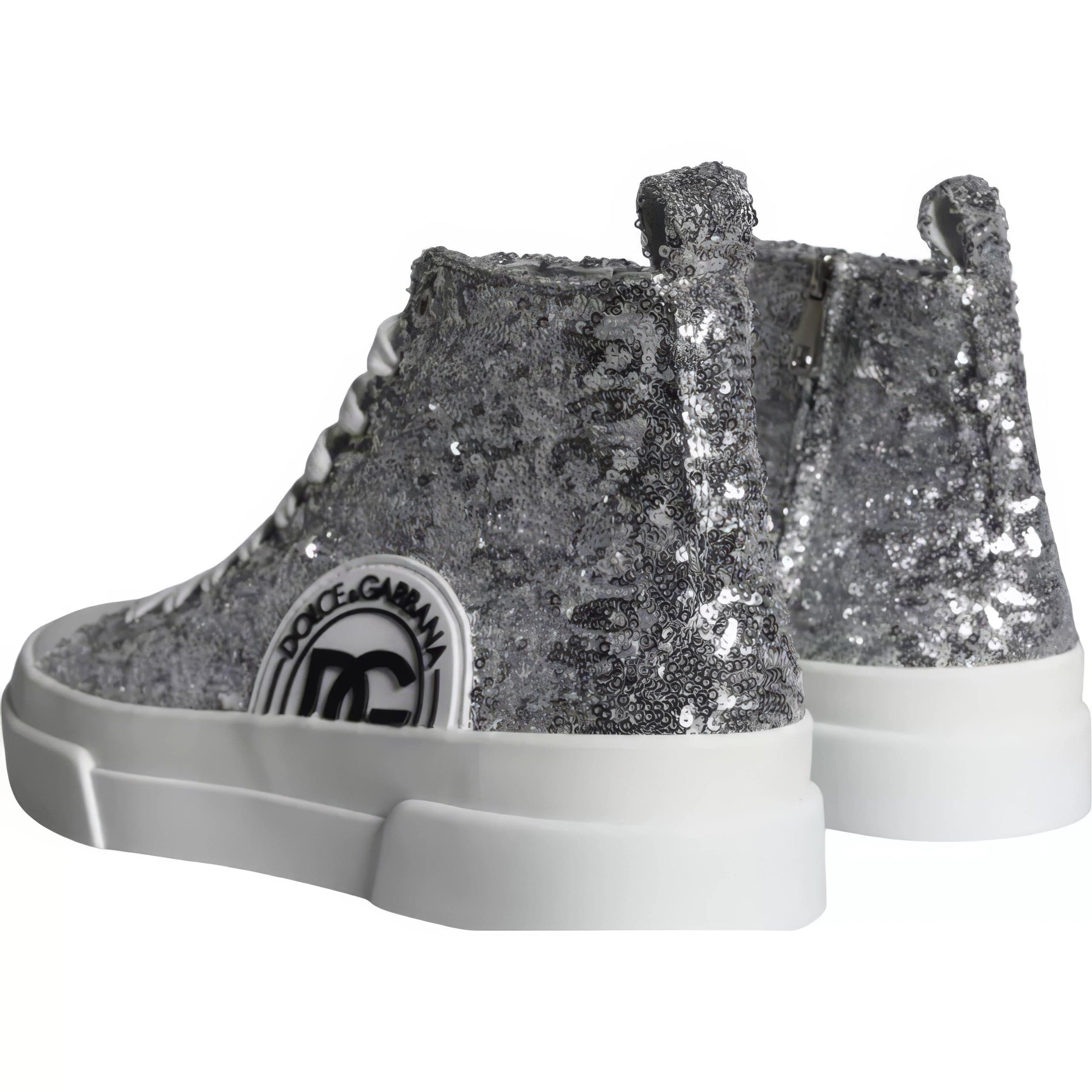 Dolce & Gabbana Mid-Top Sequined Portofino Sneakers