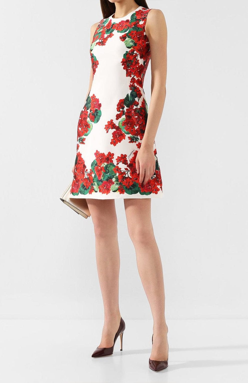 Dolce & Gabbana Mikado Portofino-Print Mini Dress