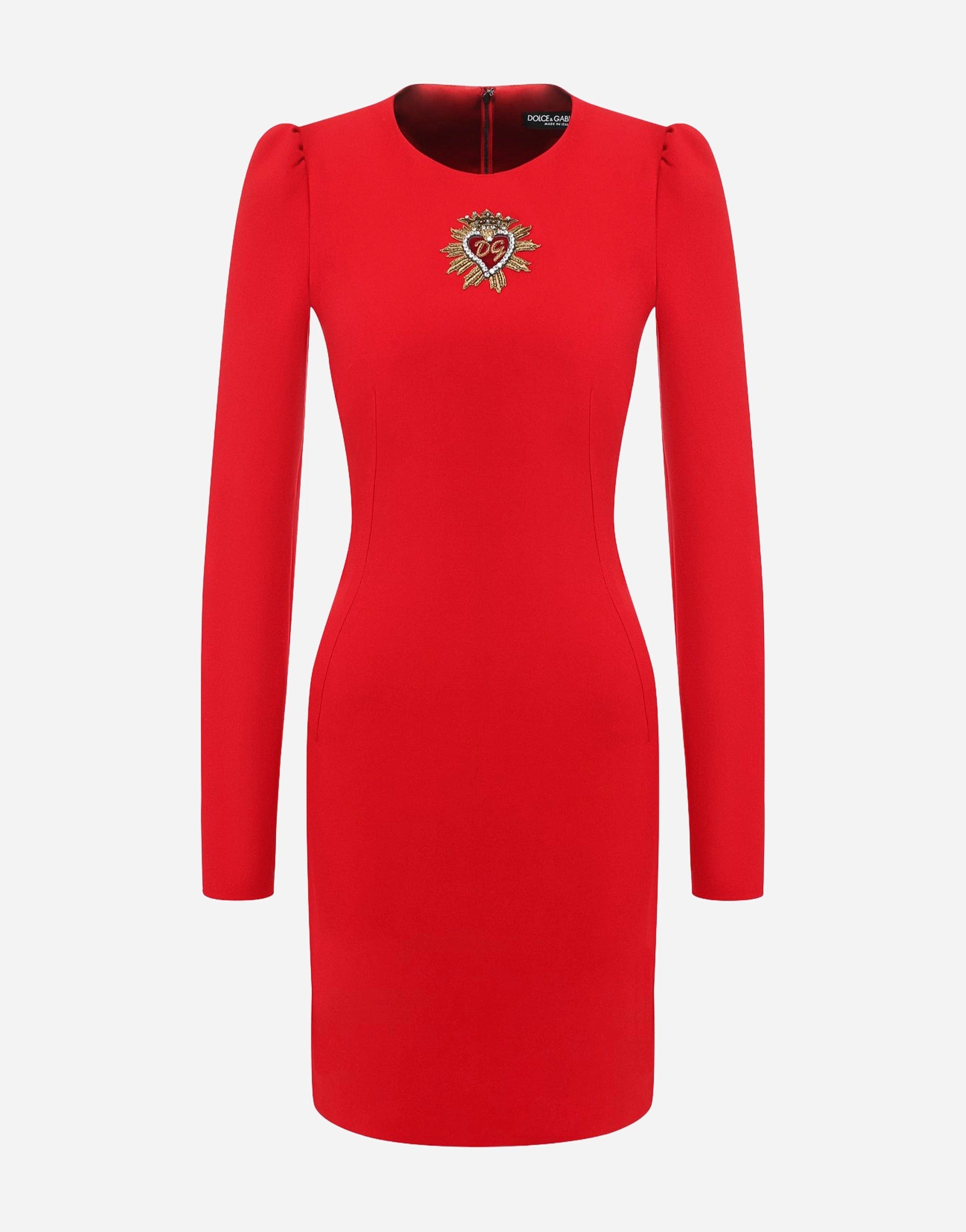 Dolce & Gabbana Mini Dress With Sacred Heart Patch