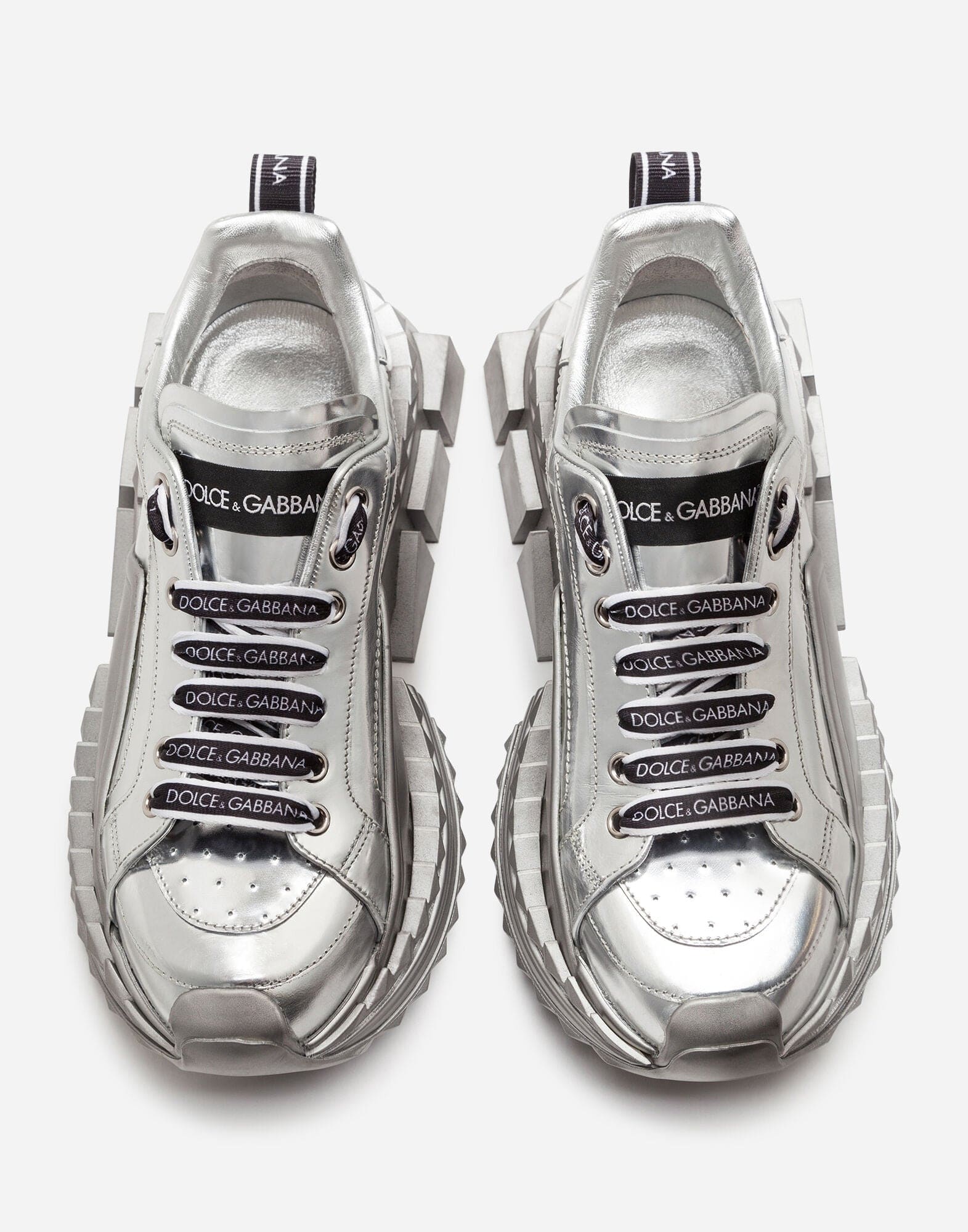 Dolce & Gabbana Mirrored Calfskin Super Queen Sneakers