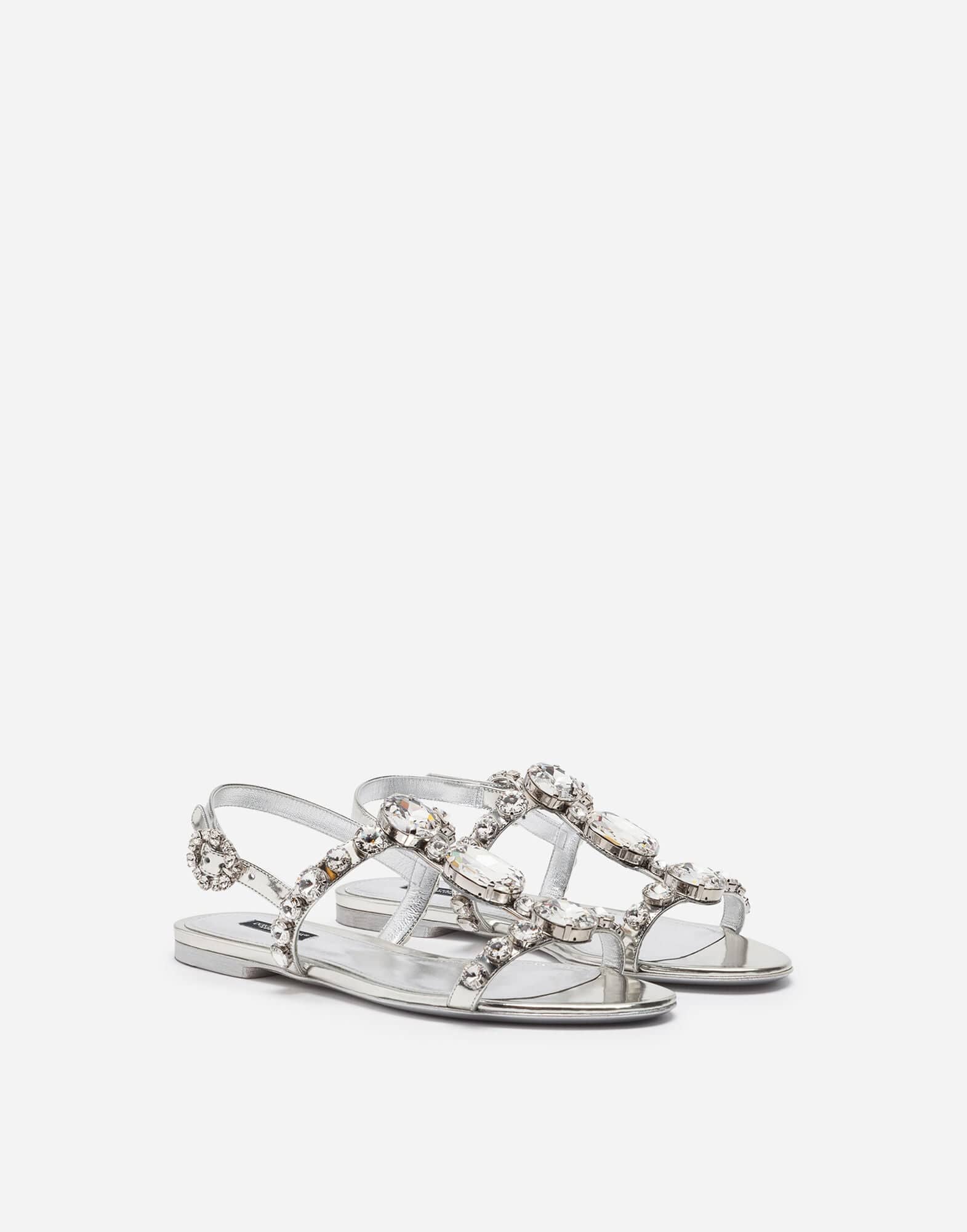 Dolce & Gabbana Mirrored Sandals With Embroidery