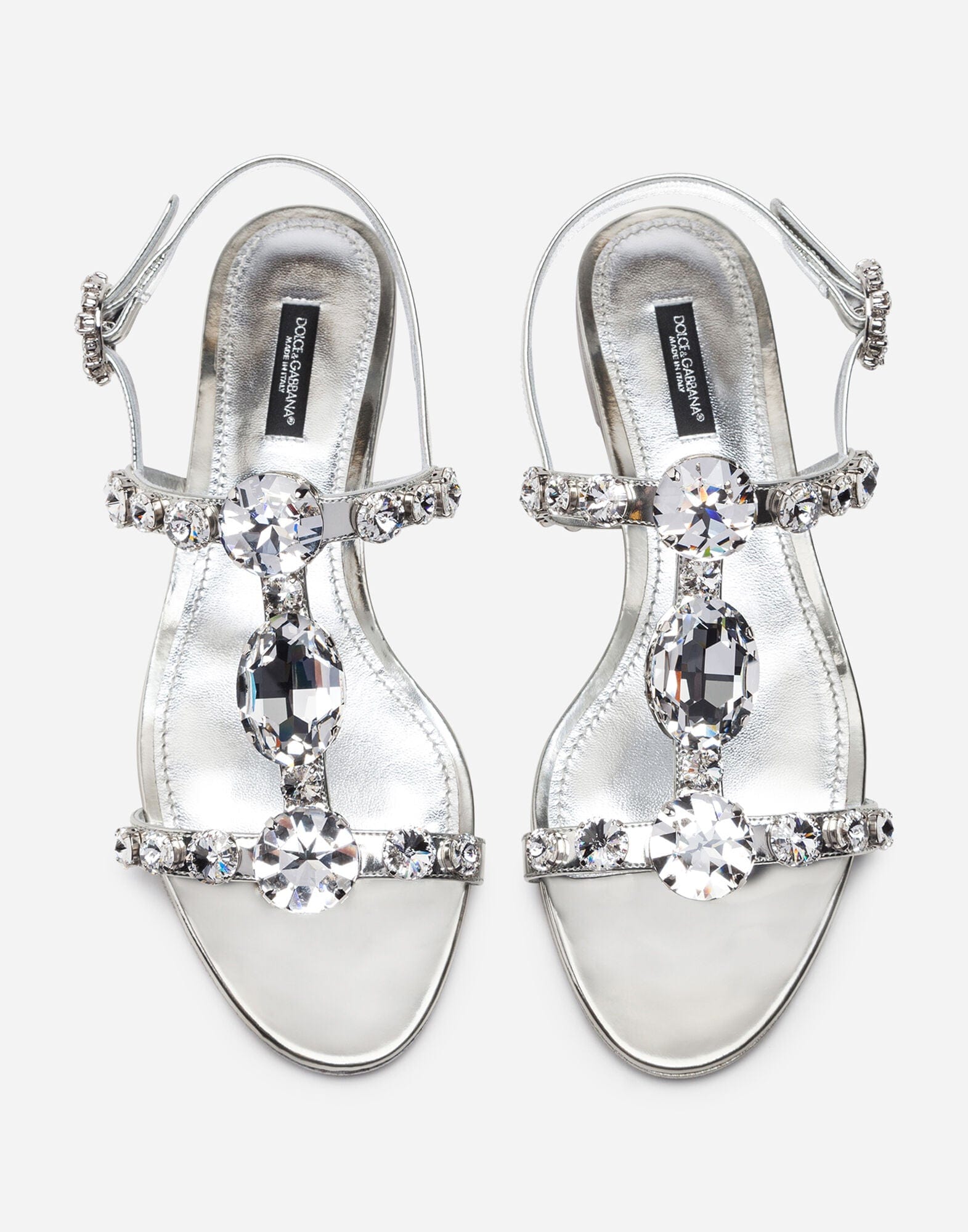 Dolce & Gabbana Mirrored Sandals With Embroidery