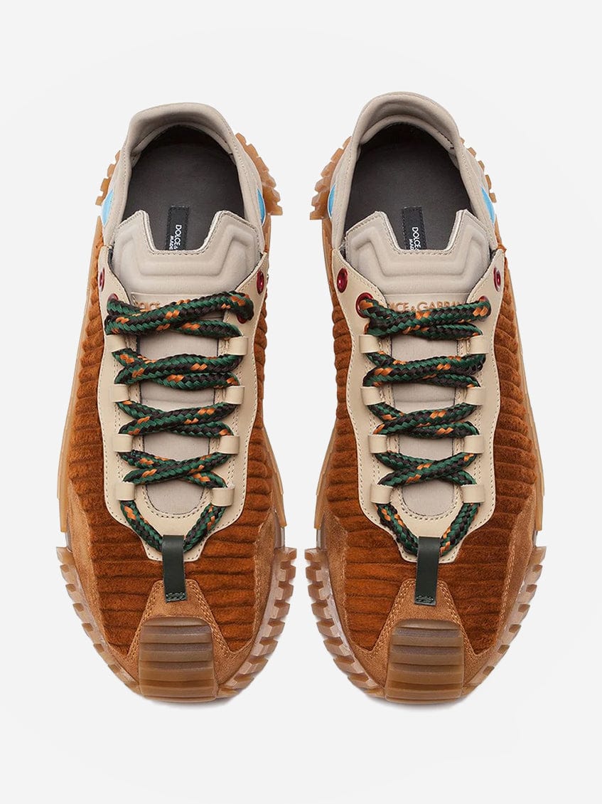Dolce & Gabbana Mixed-Material Lace-Up NS1 Sneakers