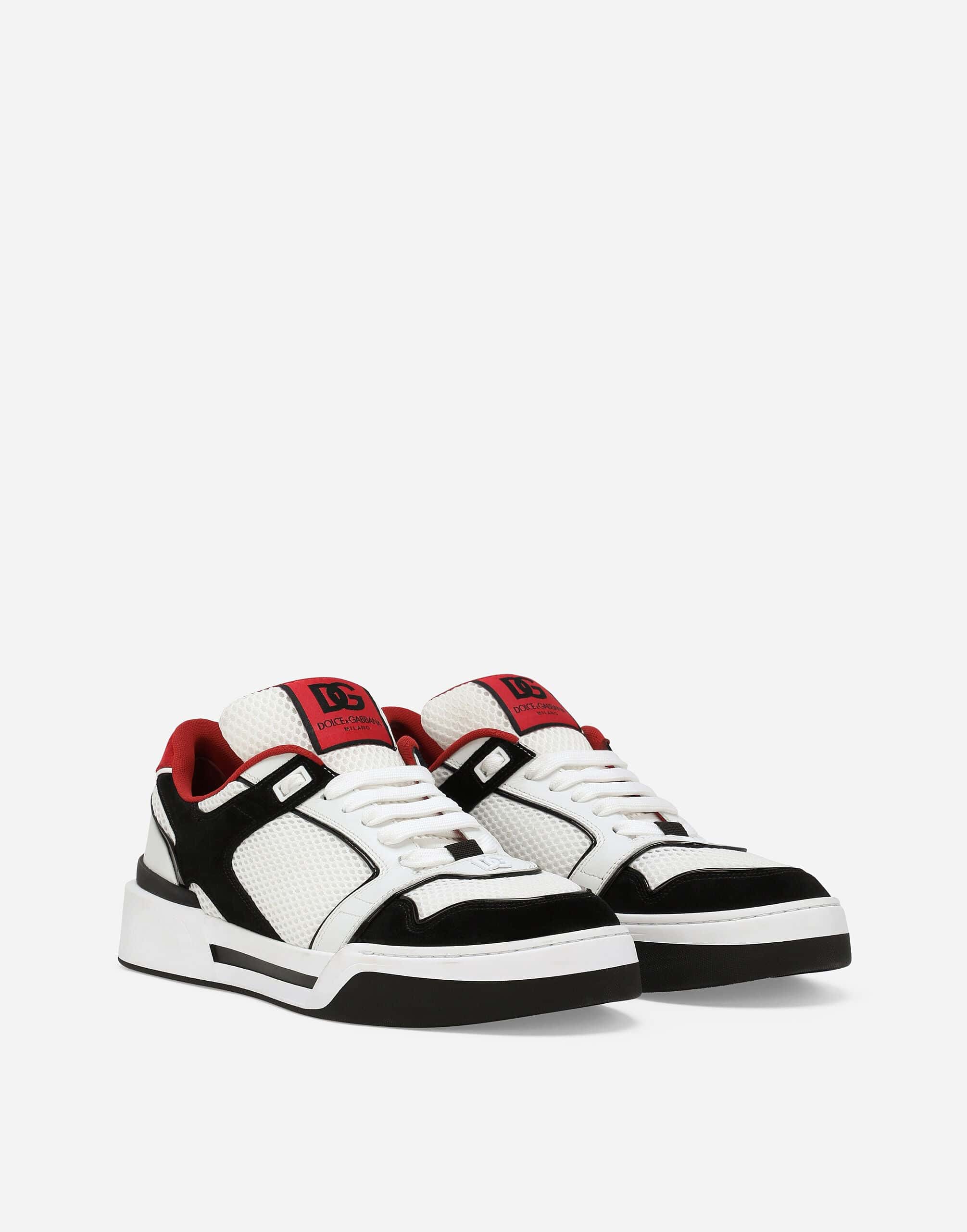 Dolce & Gabbana Mixed-Material New Roma Sneakers