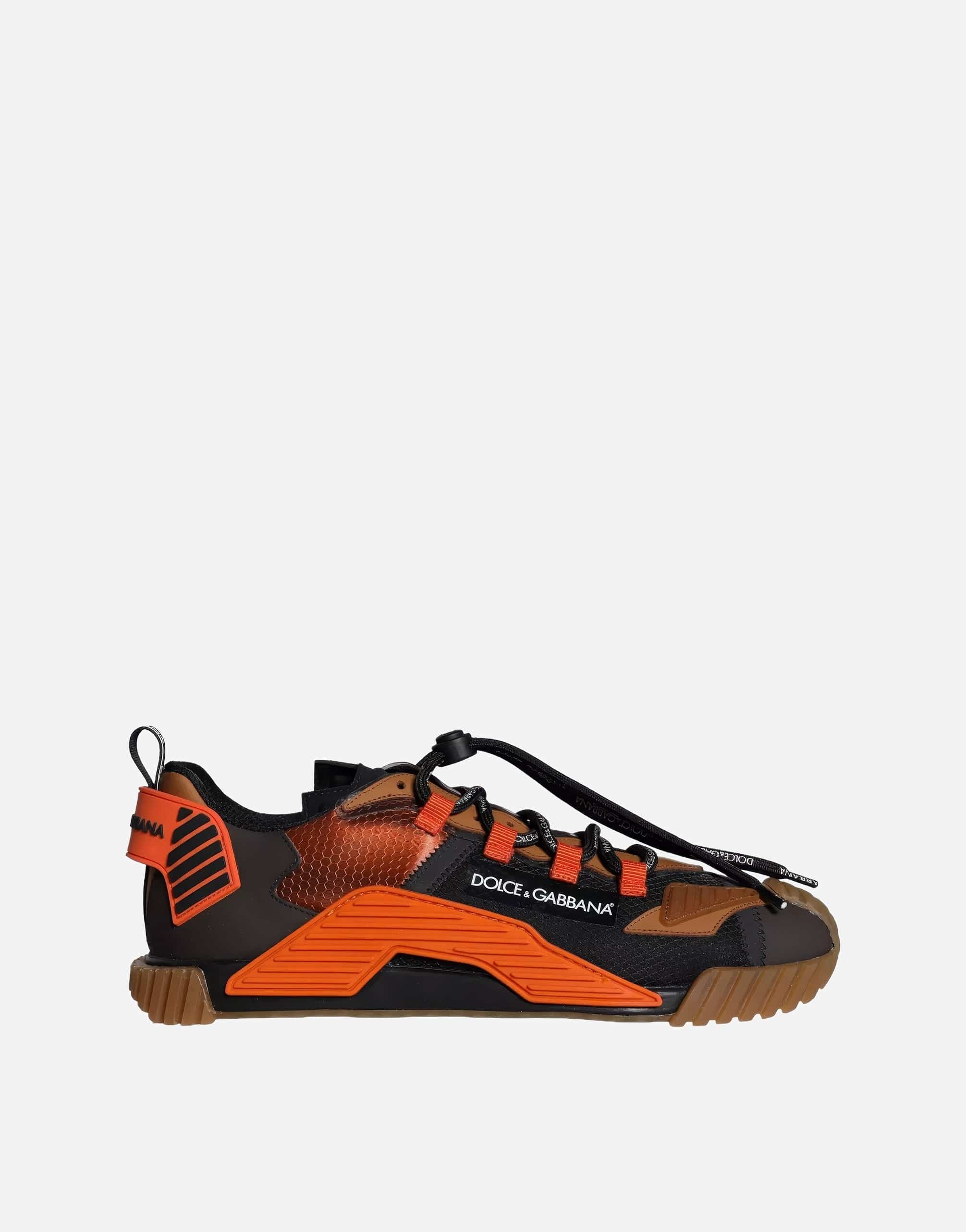 Dolce & Gabbana Mixed-Material NS1 Sneakers In Orange