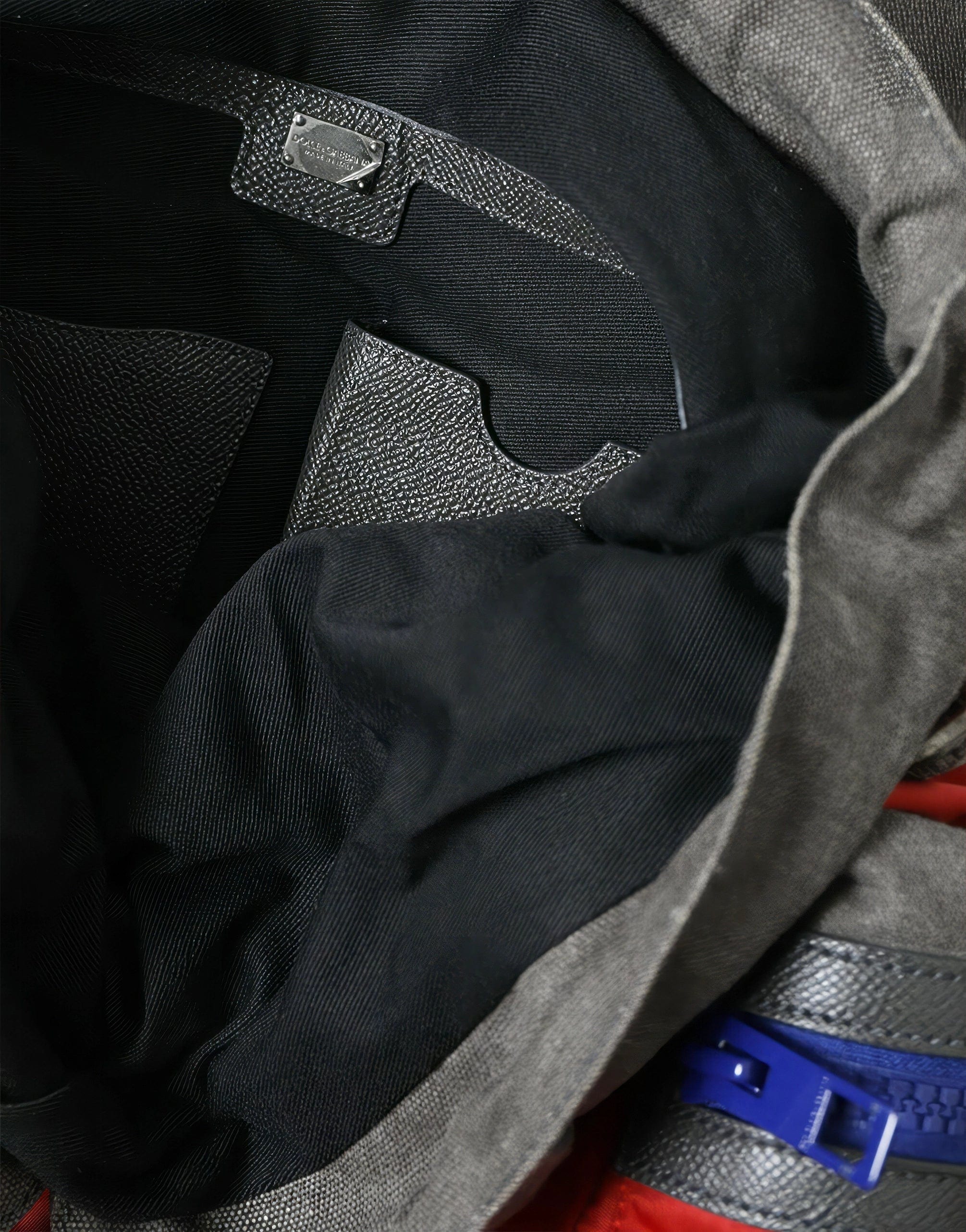 Mixed-Materials Rucksack Backpack