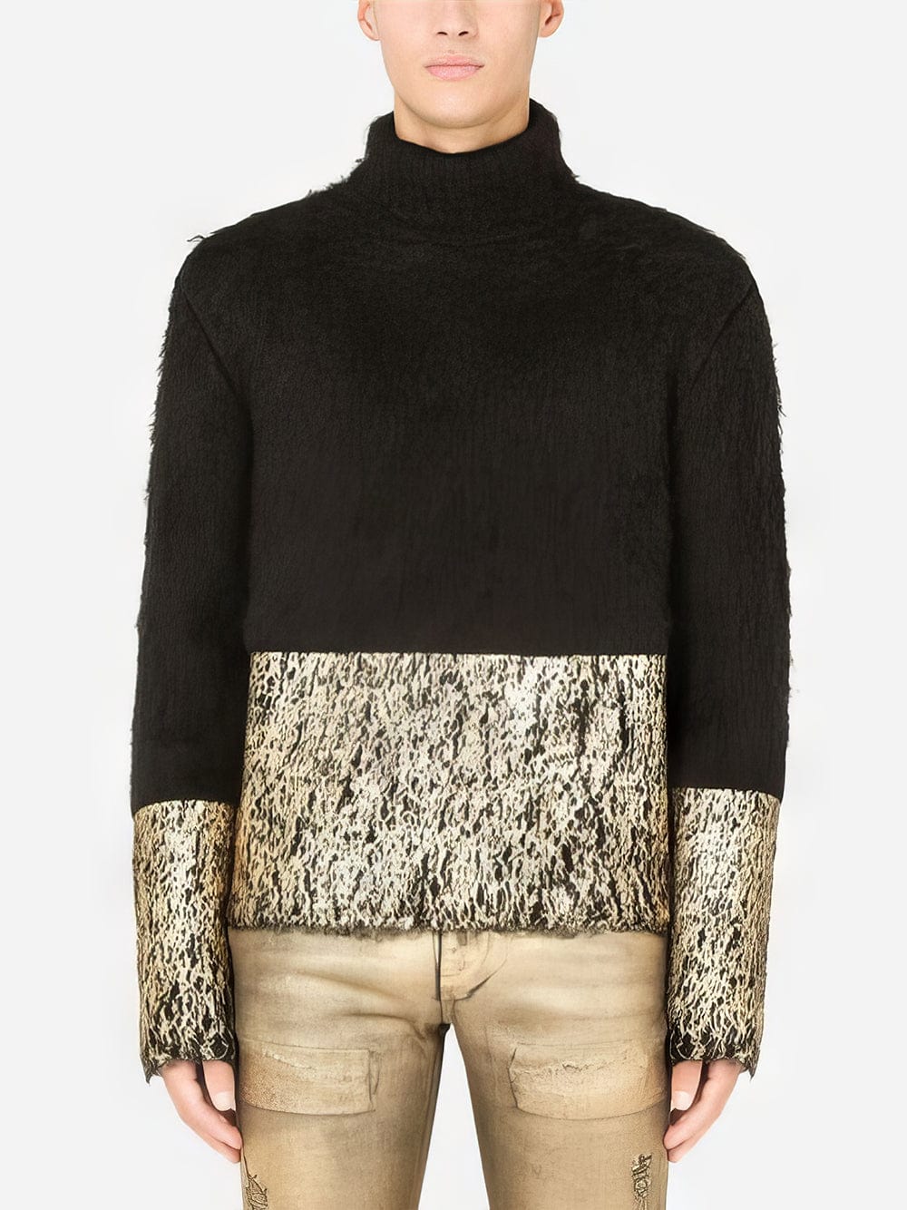 Dolce & Gabbana Mohair Blend Turtleneck Sweater
