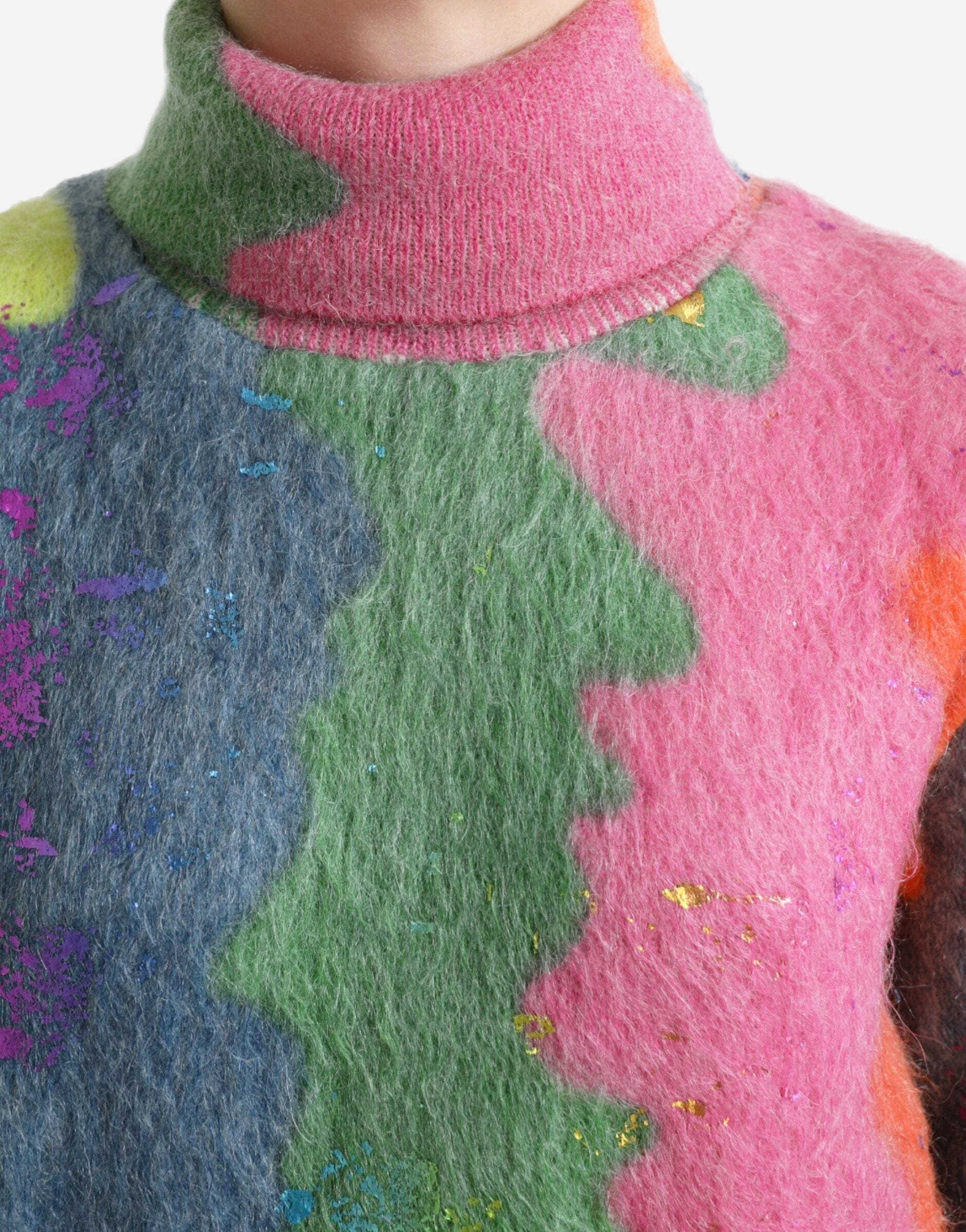 Mohair Turtleneck Pullover Sweater