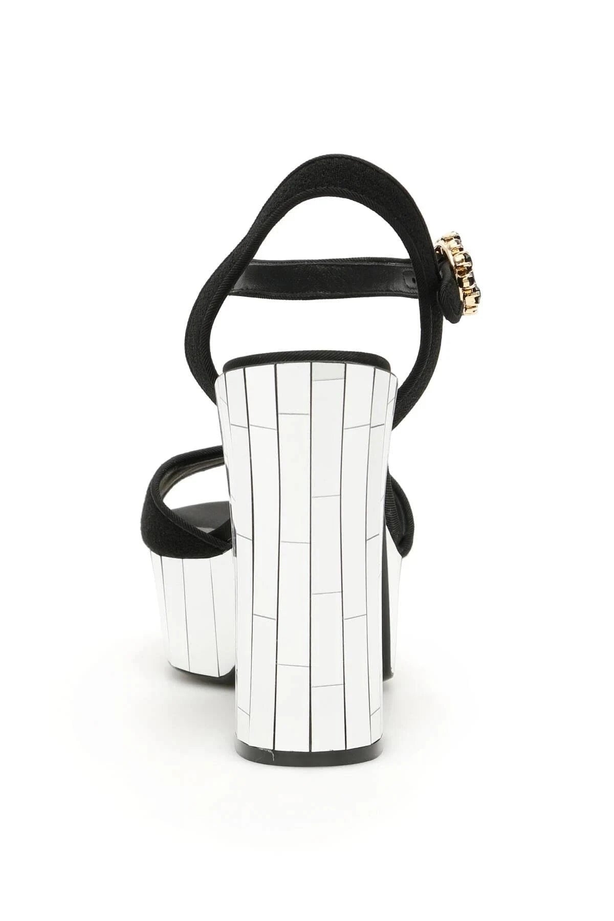 Dolce & Gabbana Monica Mirror Jigsaw Platform Sandals