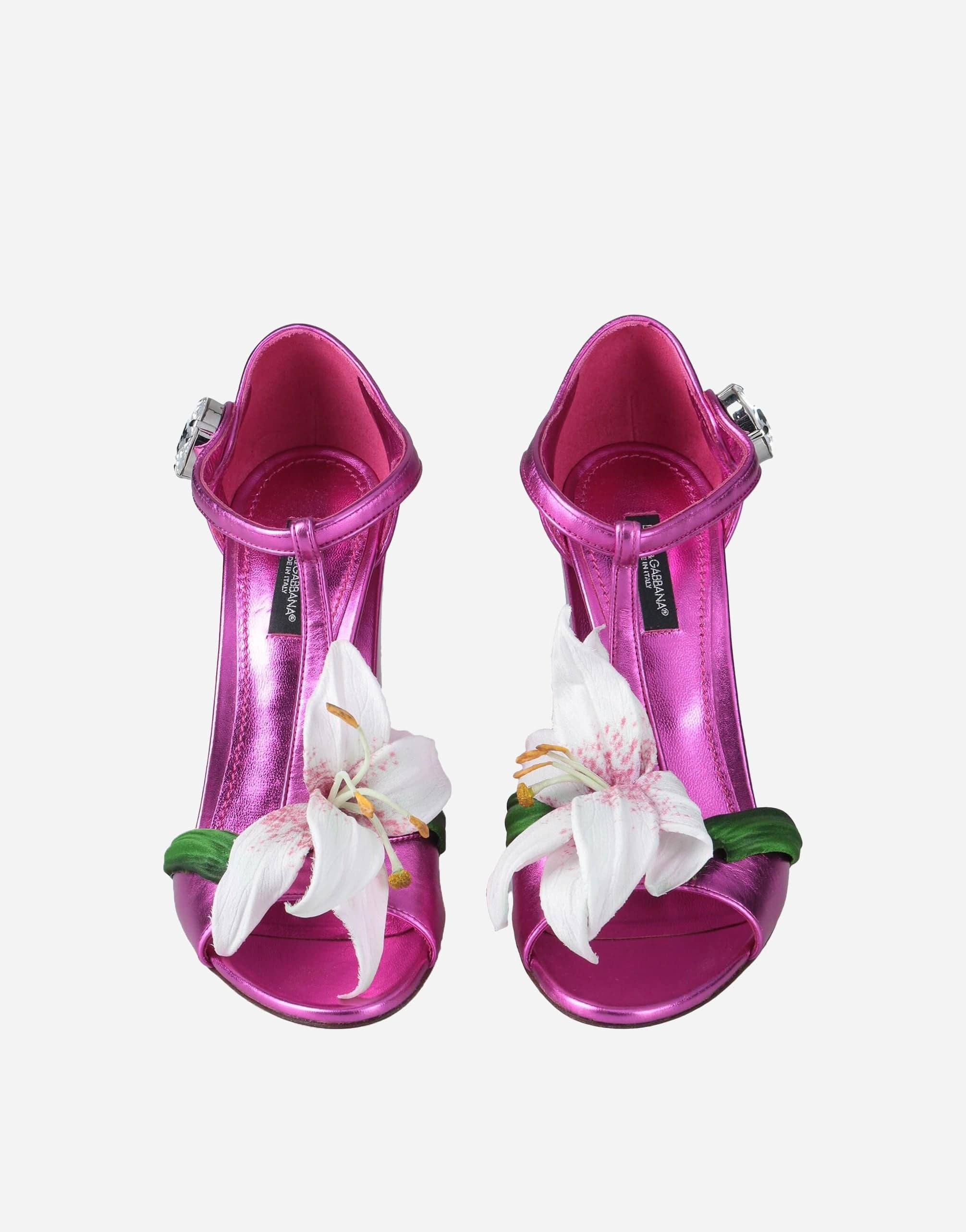 Dolce & Gabbana Mordore Nappa Sandals In Fuchsia