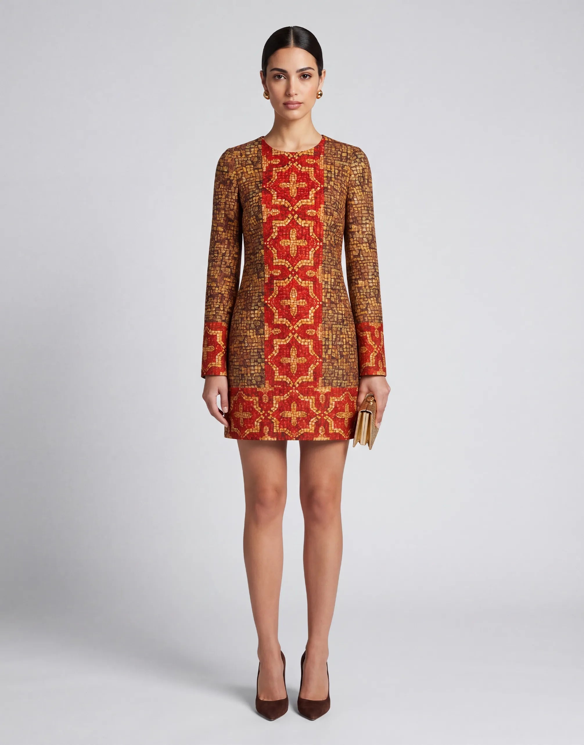 Dolce & Gabbana Dolce & Gabbana Mosaic Print Mini Dress