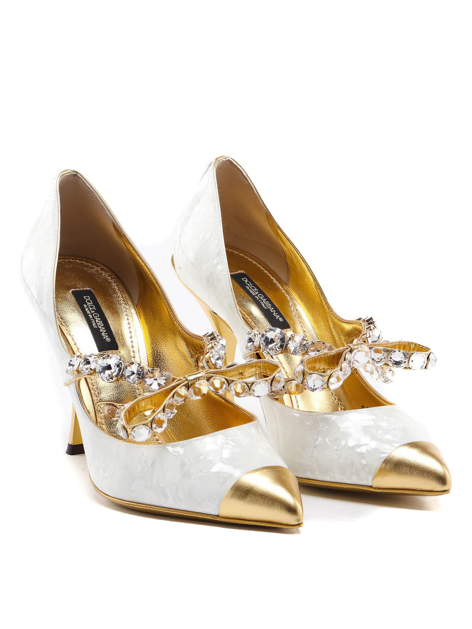 Dolce & Gabbana Mother-Of-Pearl Patent Leather Pumps