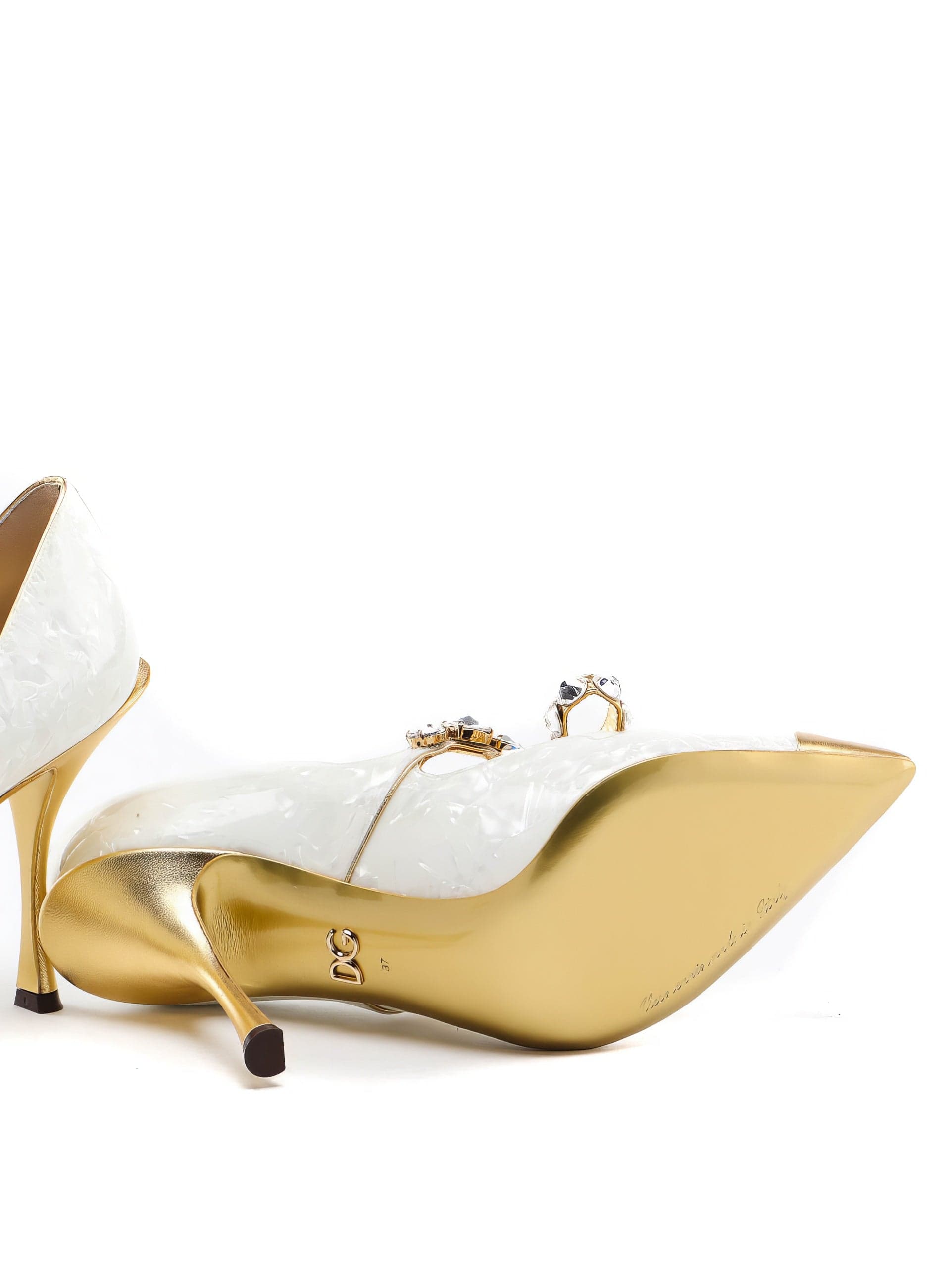 Dolce & Gabbana Mother-Of-Pearl Patent Leather Pumps