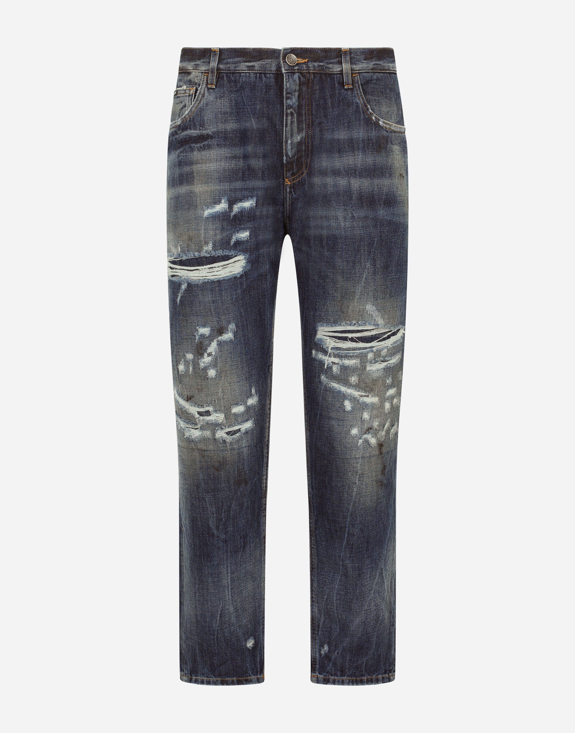 Dolce & Gabbana Mud-Effect Detailing Jeans