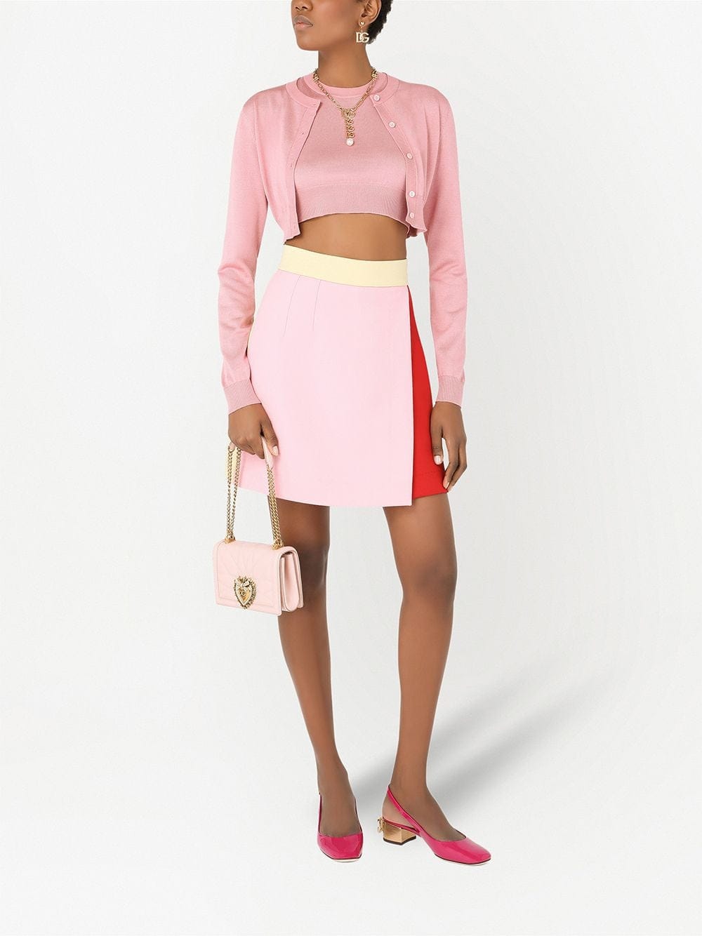 Dolce & Gabbana Multi-Colored Double Crepe Miniskirt