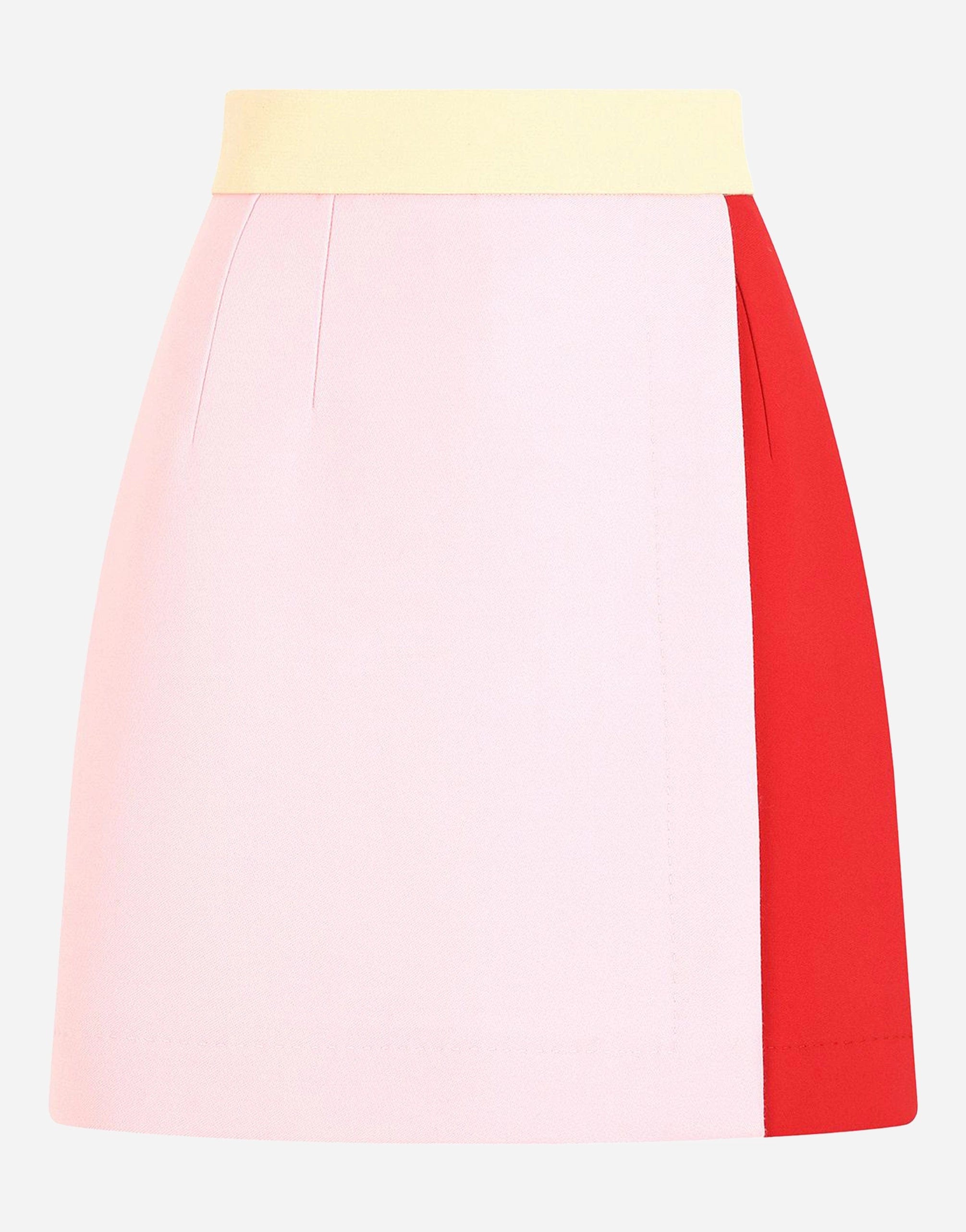 Multi-Colored Double Crepe Skirt